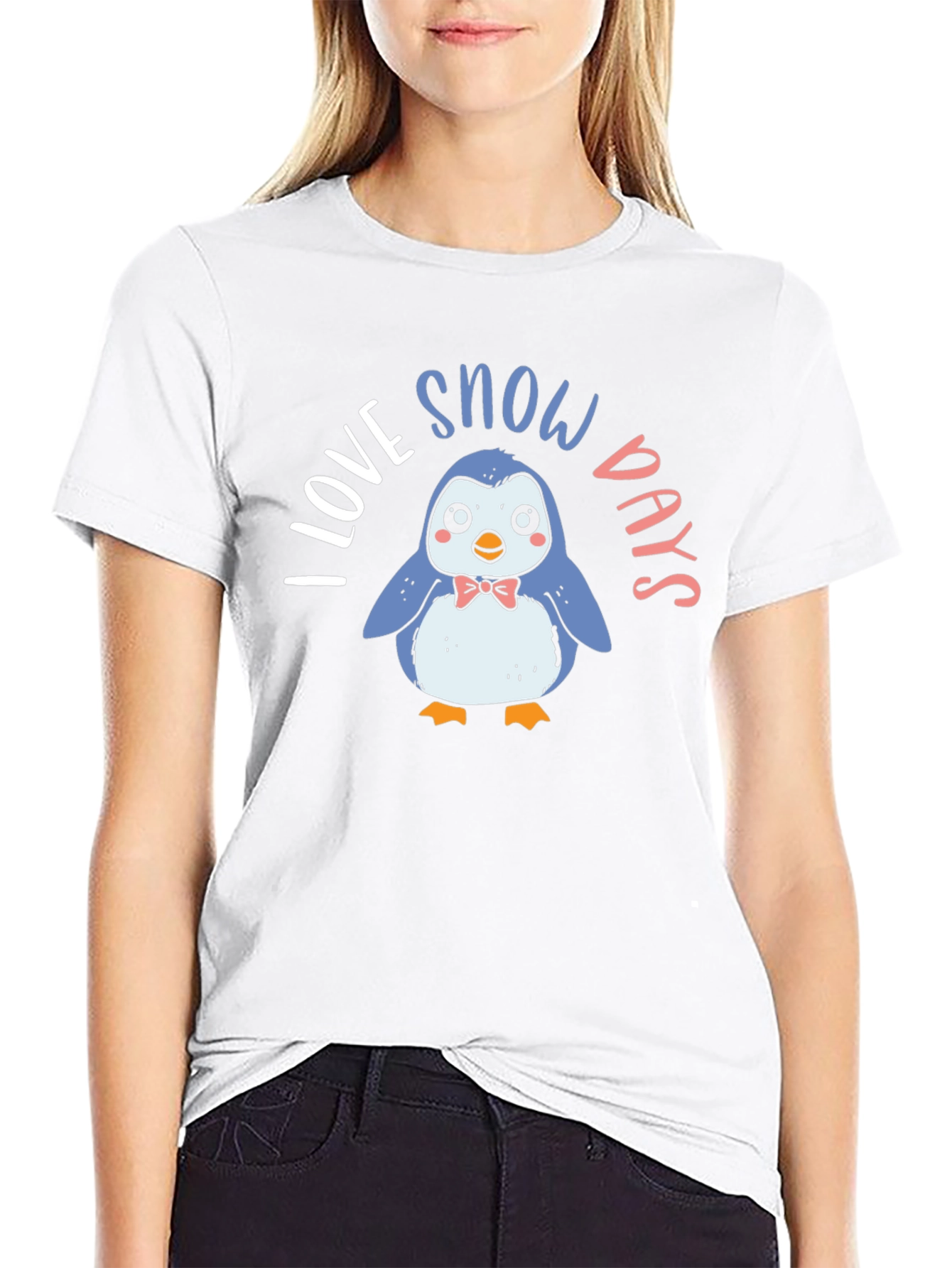I Love Snow Days Penguin Graphic Tee