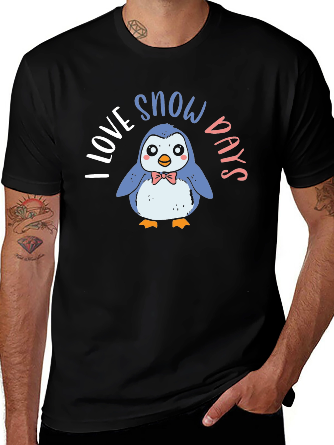 I Love Snow Days Penguin Graphic Tee