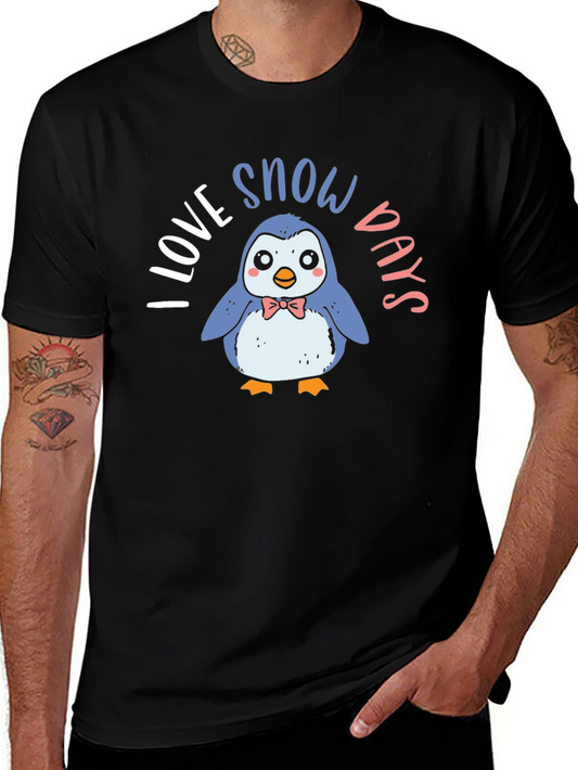 I Love Snow Days Penguin Graphic Tee