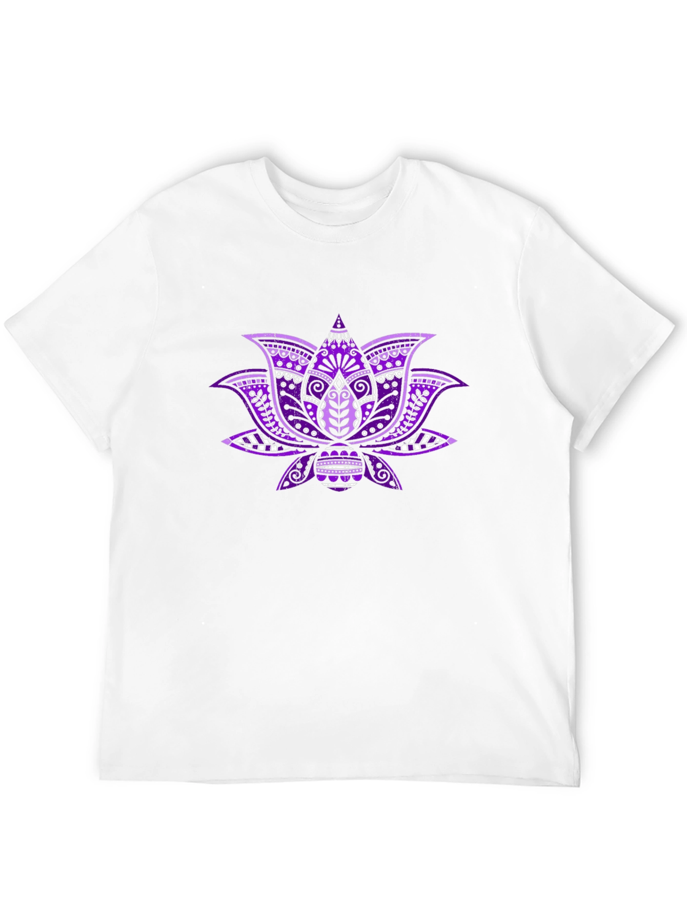 Lotus Flower Graphic Black T-Shirt