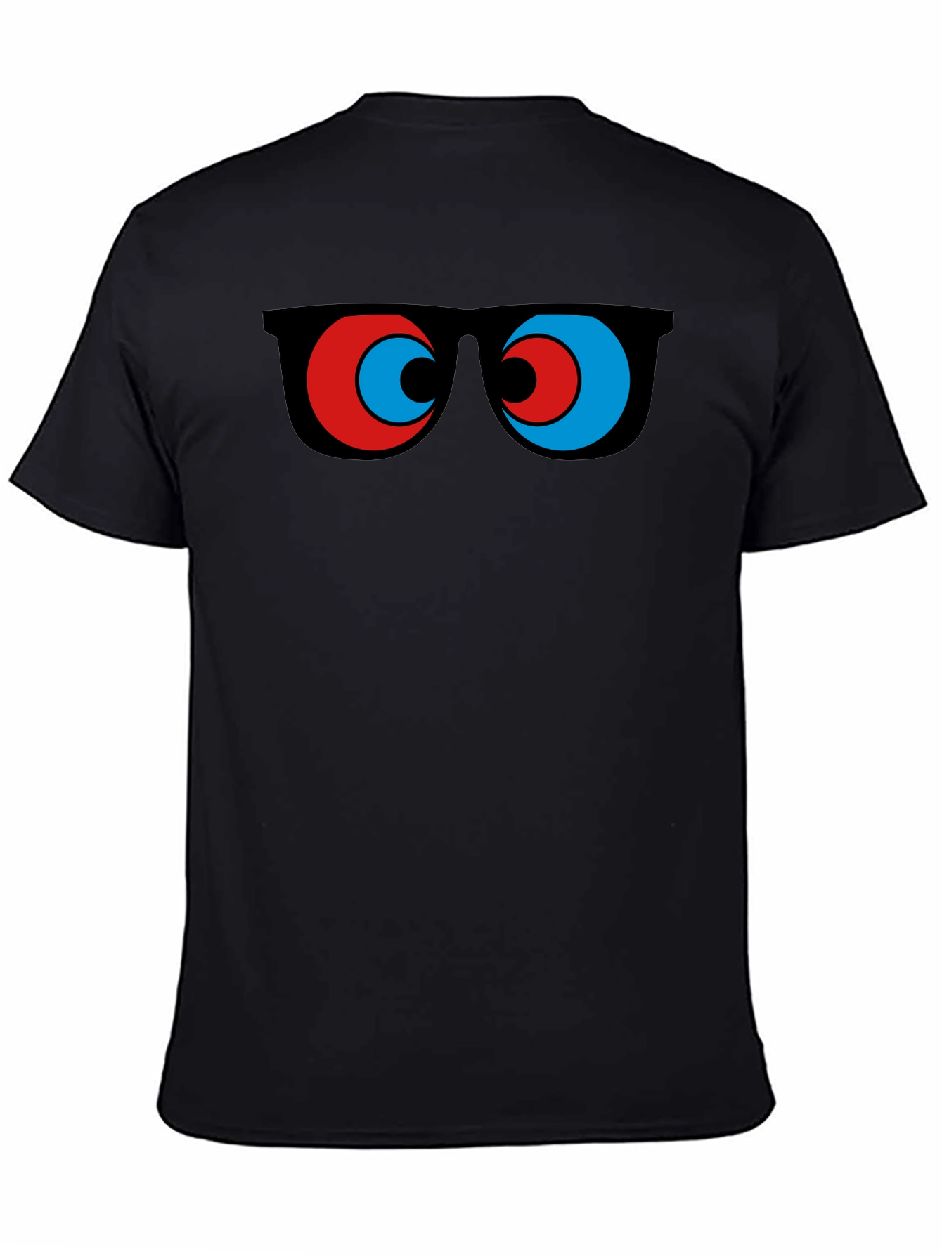 Funny Sunglasses Graphic Tee - Quirky Mens Black T-Shirt