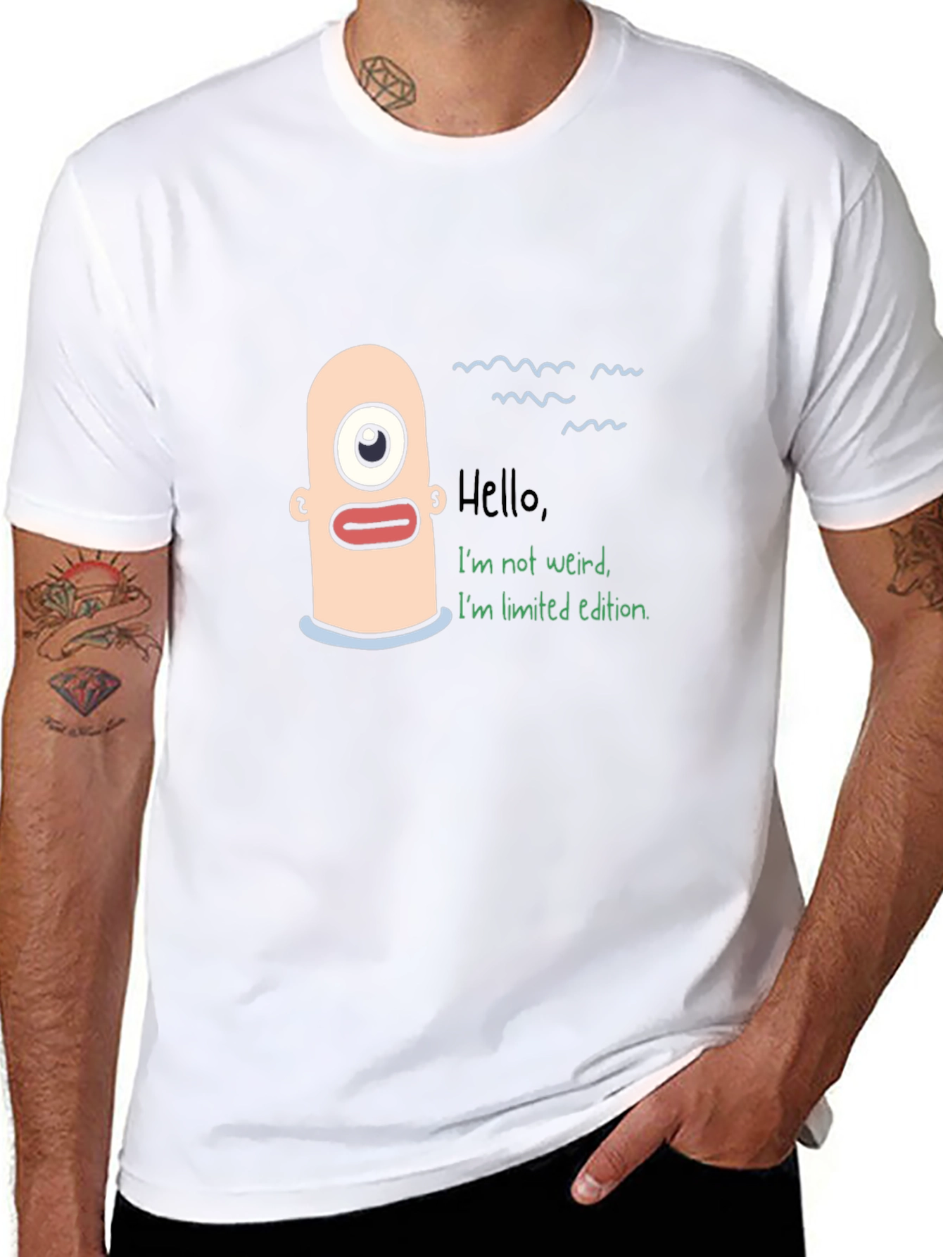Unique Graphic Tee - Hello Im Limited Edition