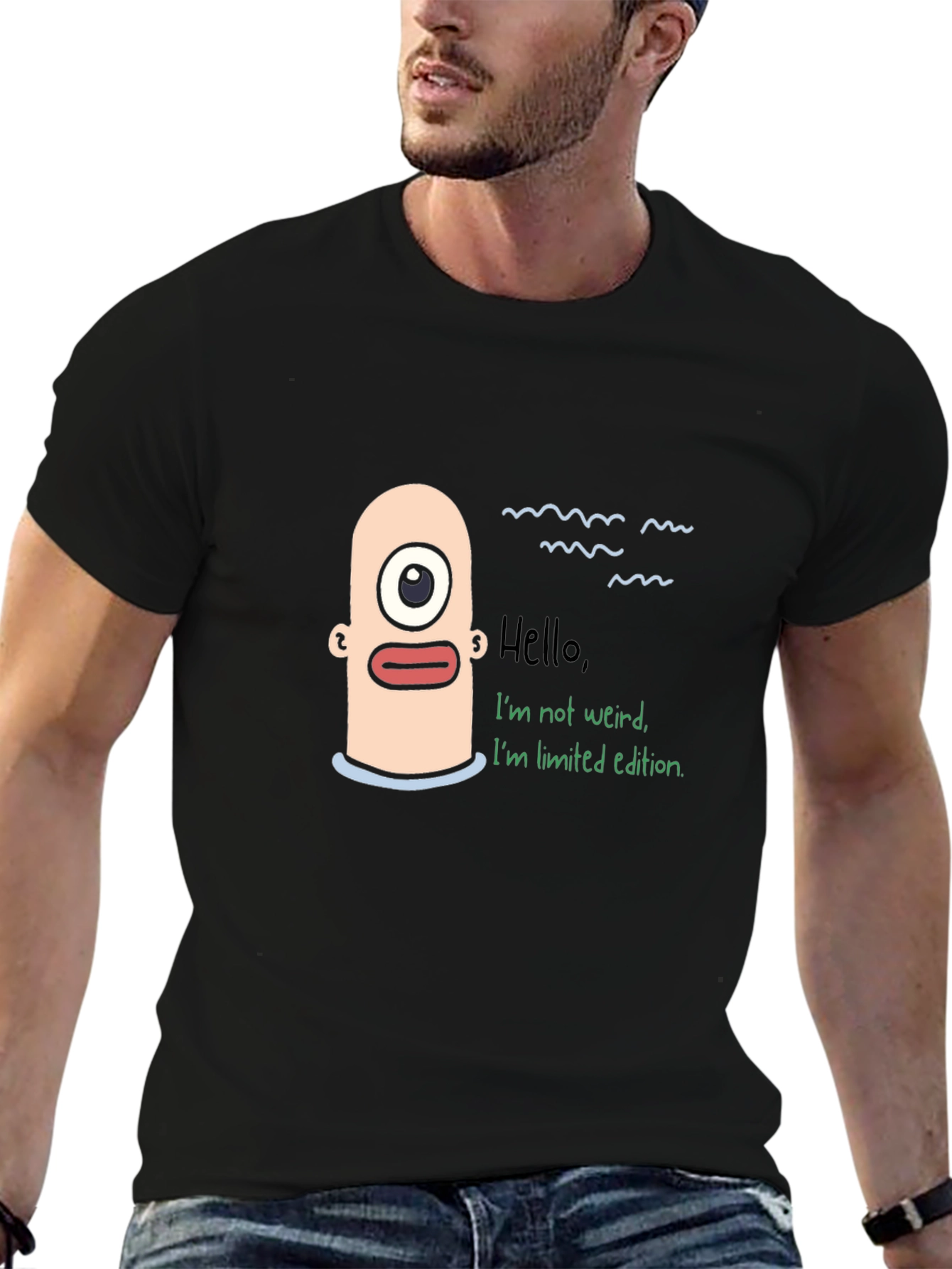 Unique Graphic Tee - Hello Im Limited Edition