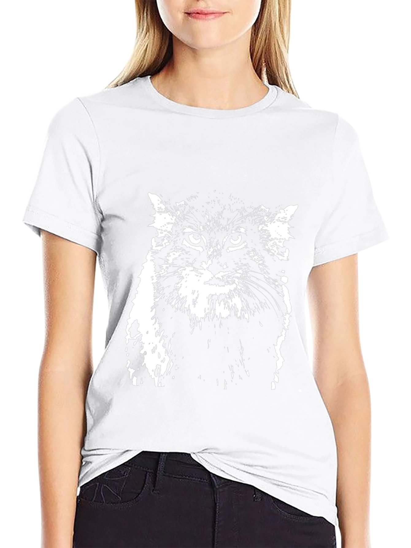 Wild Cat Graphic Tee - Unique Animal Shirt