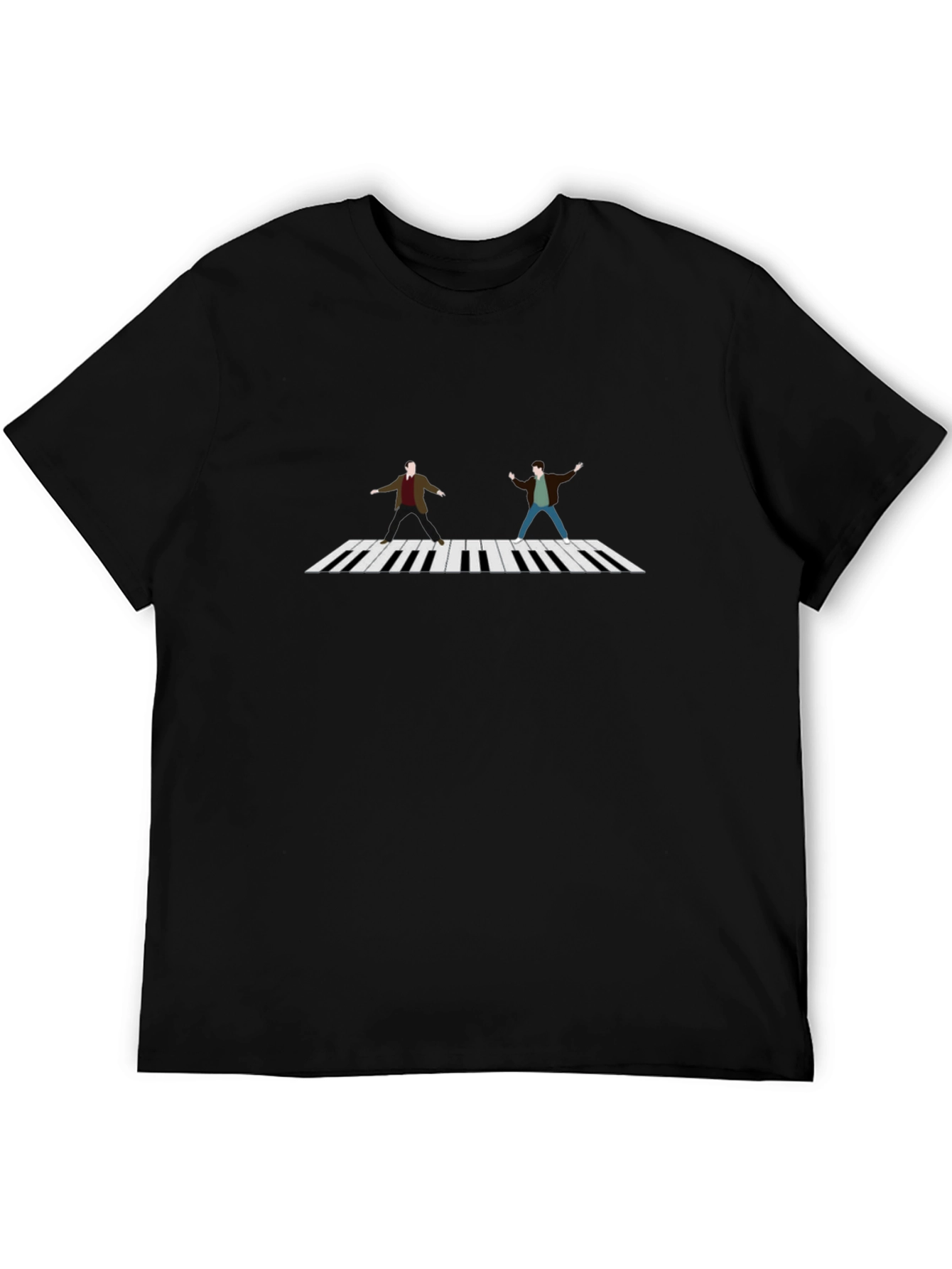 Walking Piano Black T-Shirt