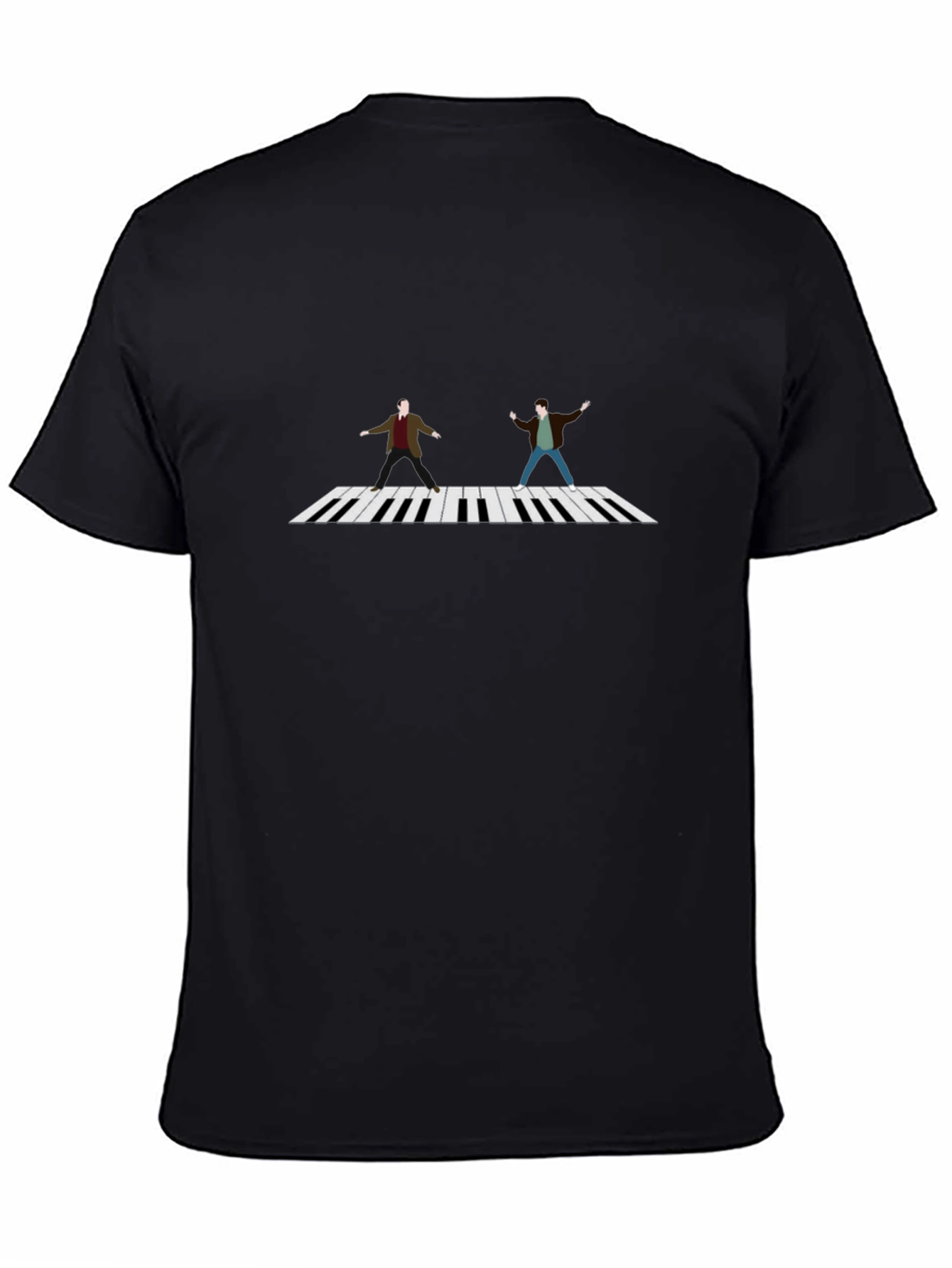 Walking Piano Black T-Shirt