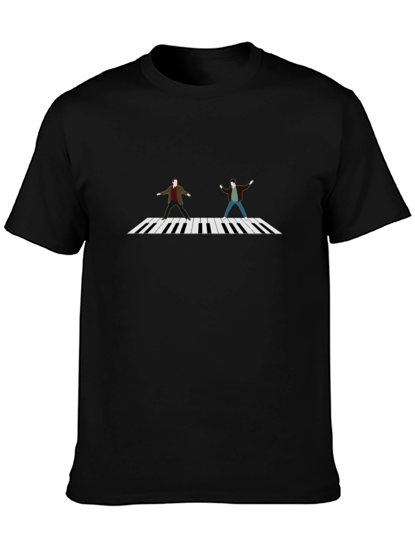 Walking Piano Black T-Shirt