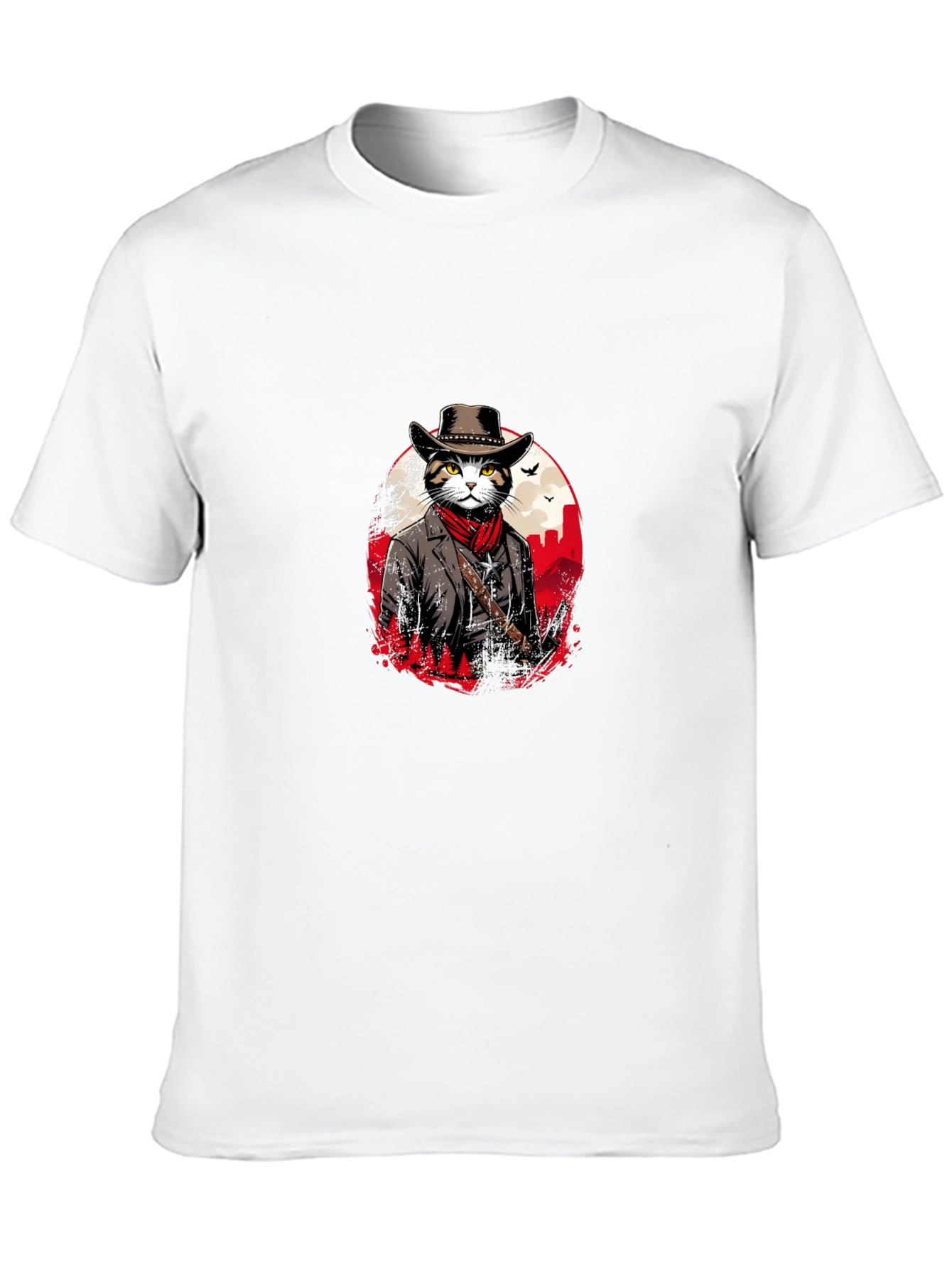 Cool Cat Cowboy T-Shirt - Black