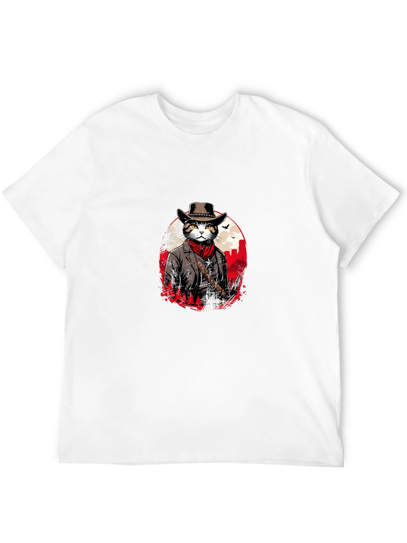 Cool Cat Cowboy T-Shirt - Black