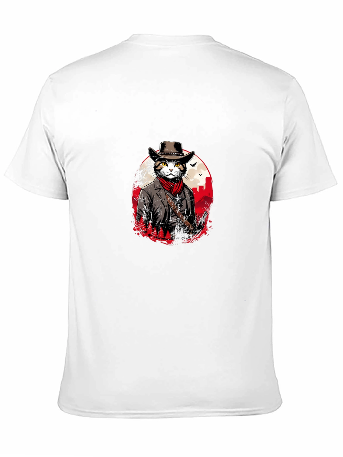 Cool Cat Cowboy T-Shirt - Black