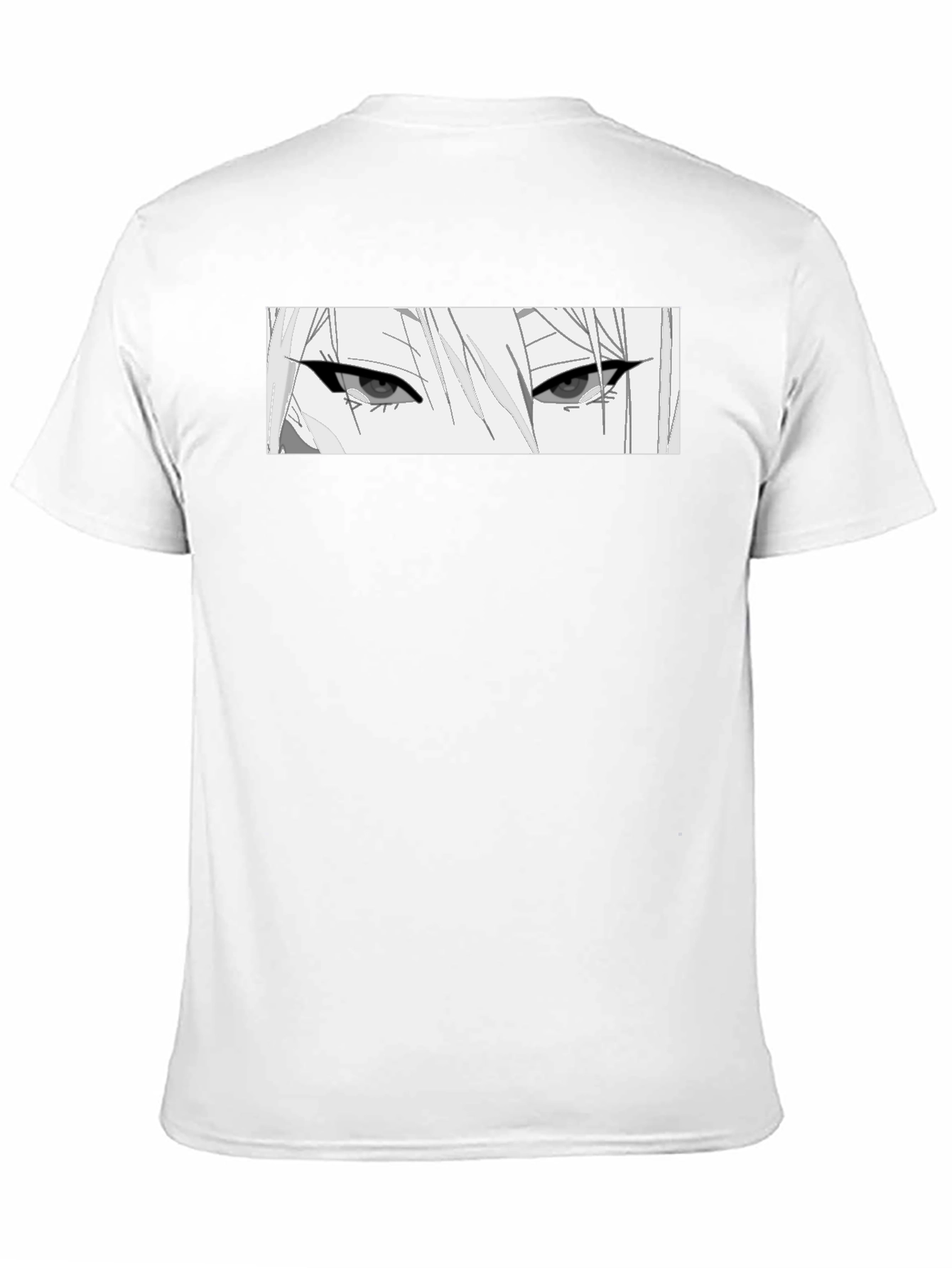 Anime Eyes Graphic Black T-Shirt