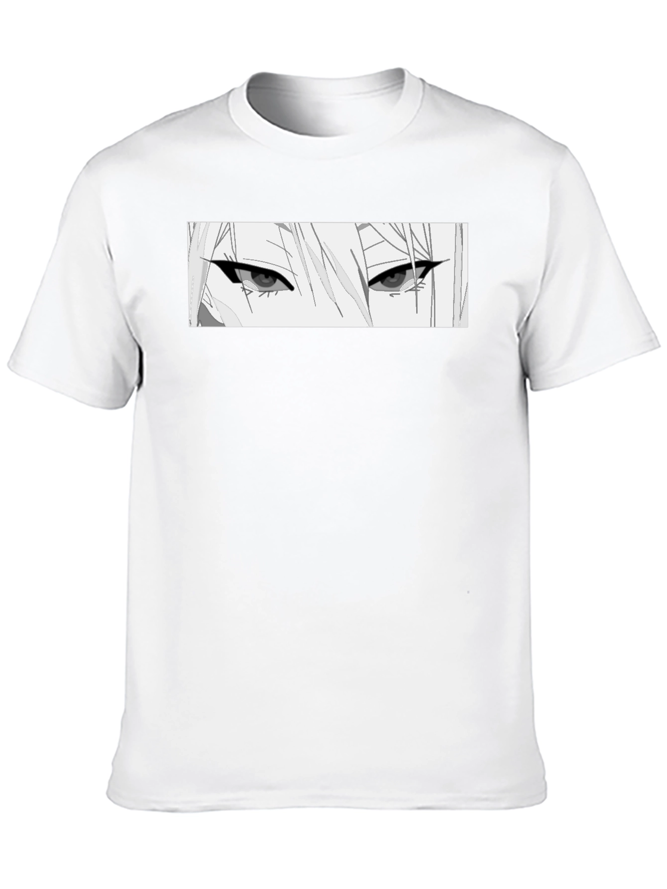 Anime Eyes Graphic Black T-Shirt