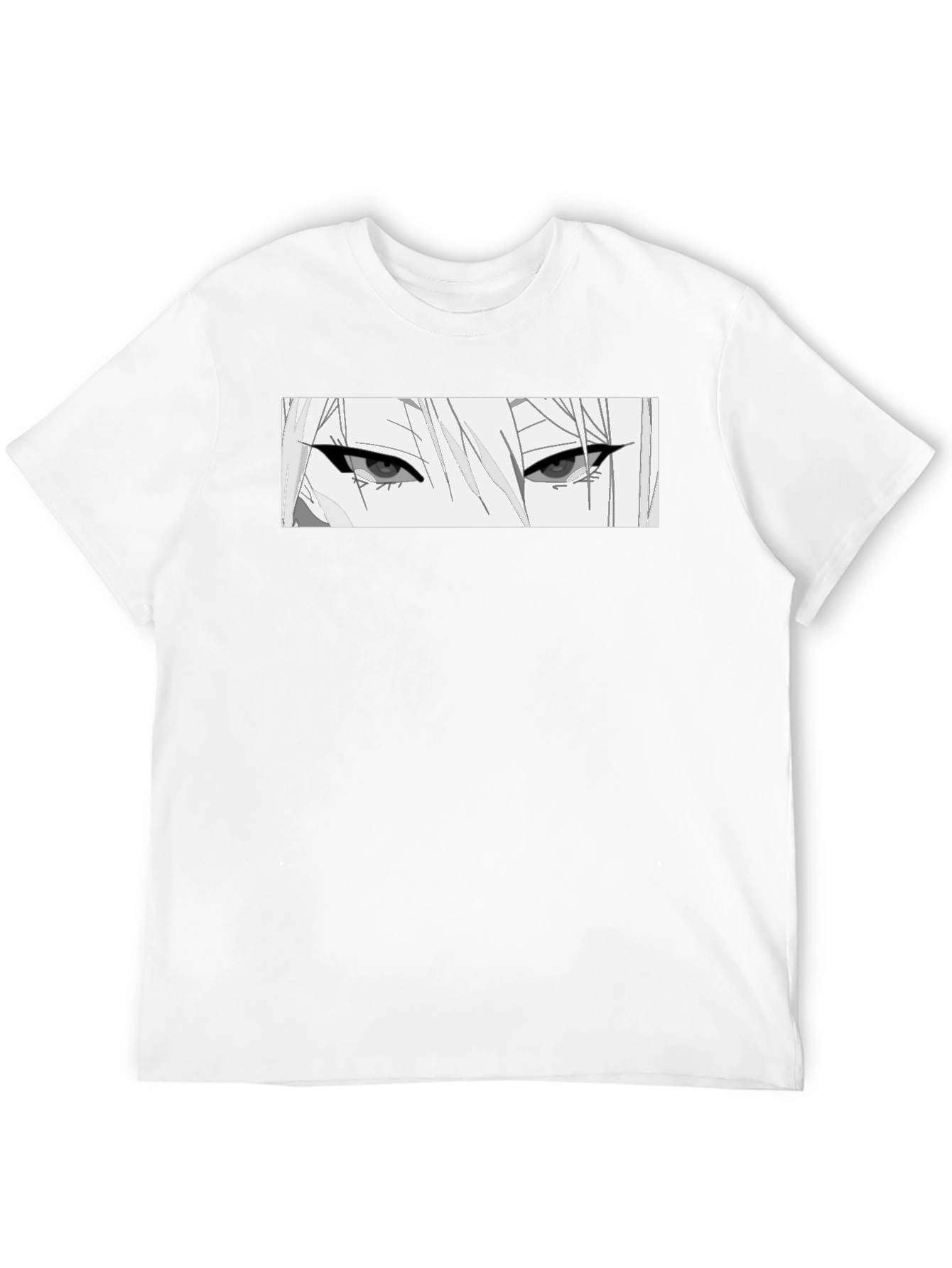 Anime Eyes Graphic Black T-Shirt