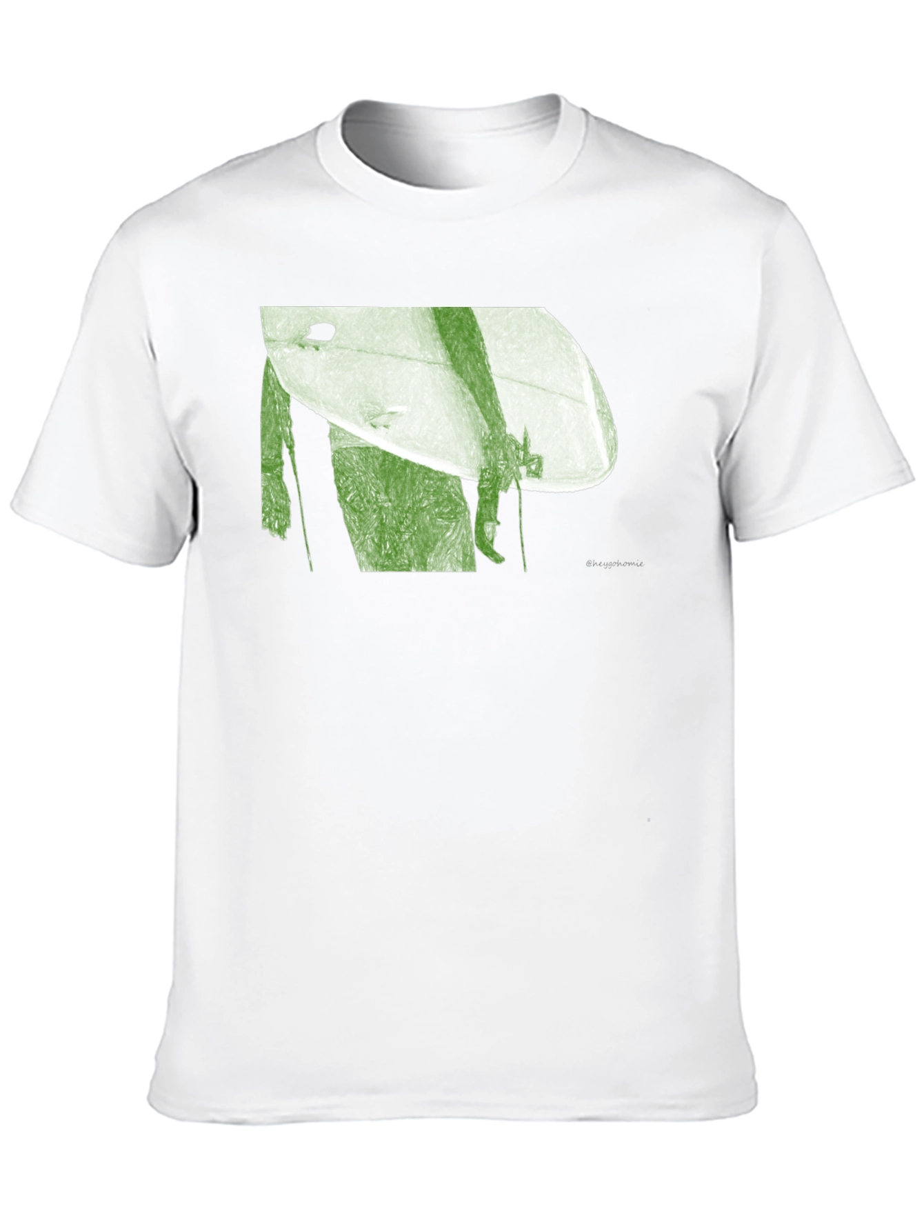 Surfer Graphic Tee - Black Cotton Blend