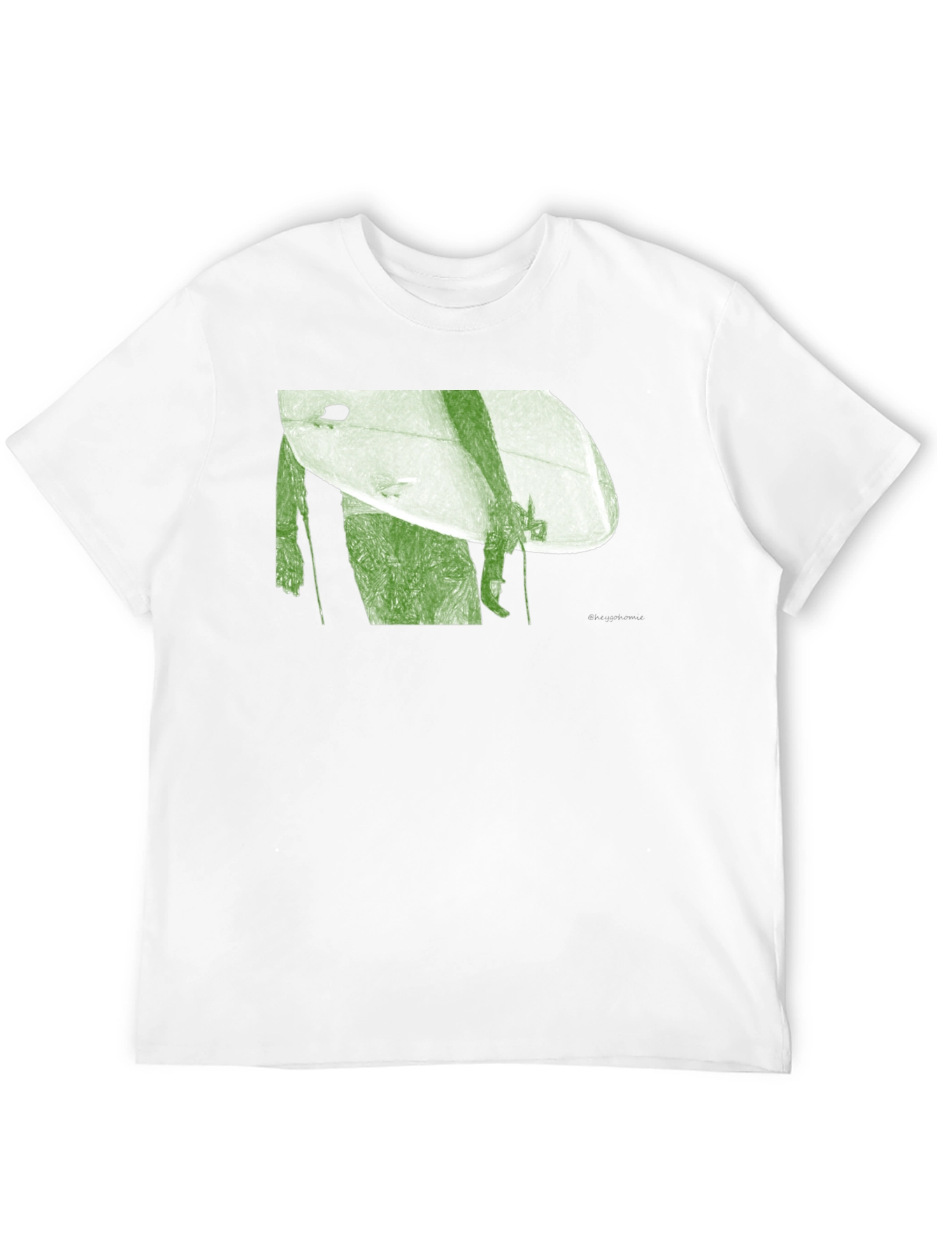 Surfer Graphic Tee - Black Cotton Blend