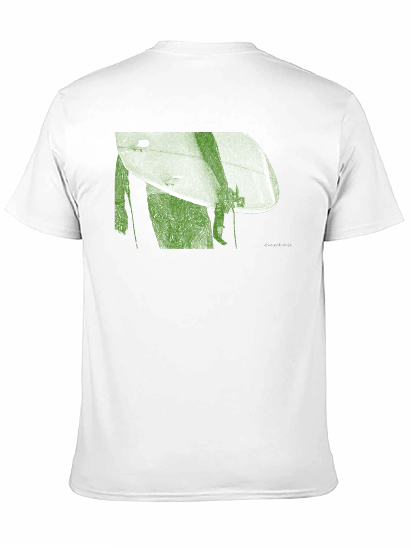 Surfer Graphic Tee - Black Cotton Blend