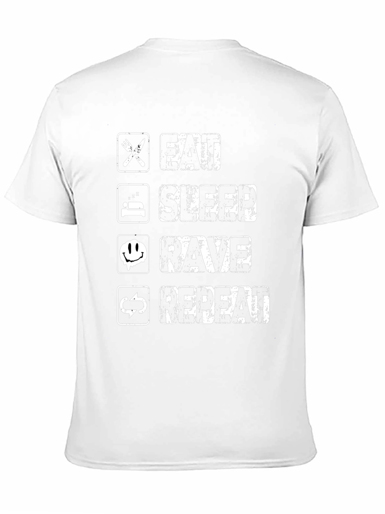 Eat Sleep Rave Repeat Black T-Shirt