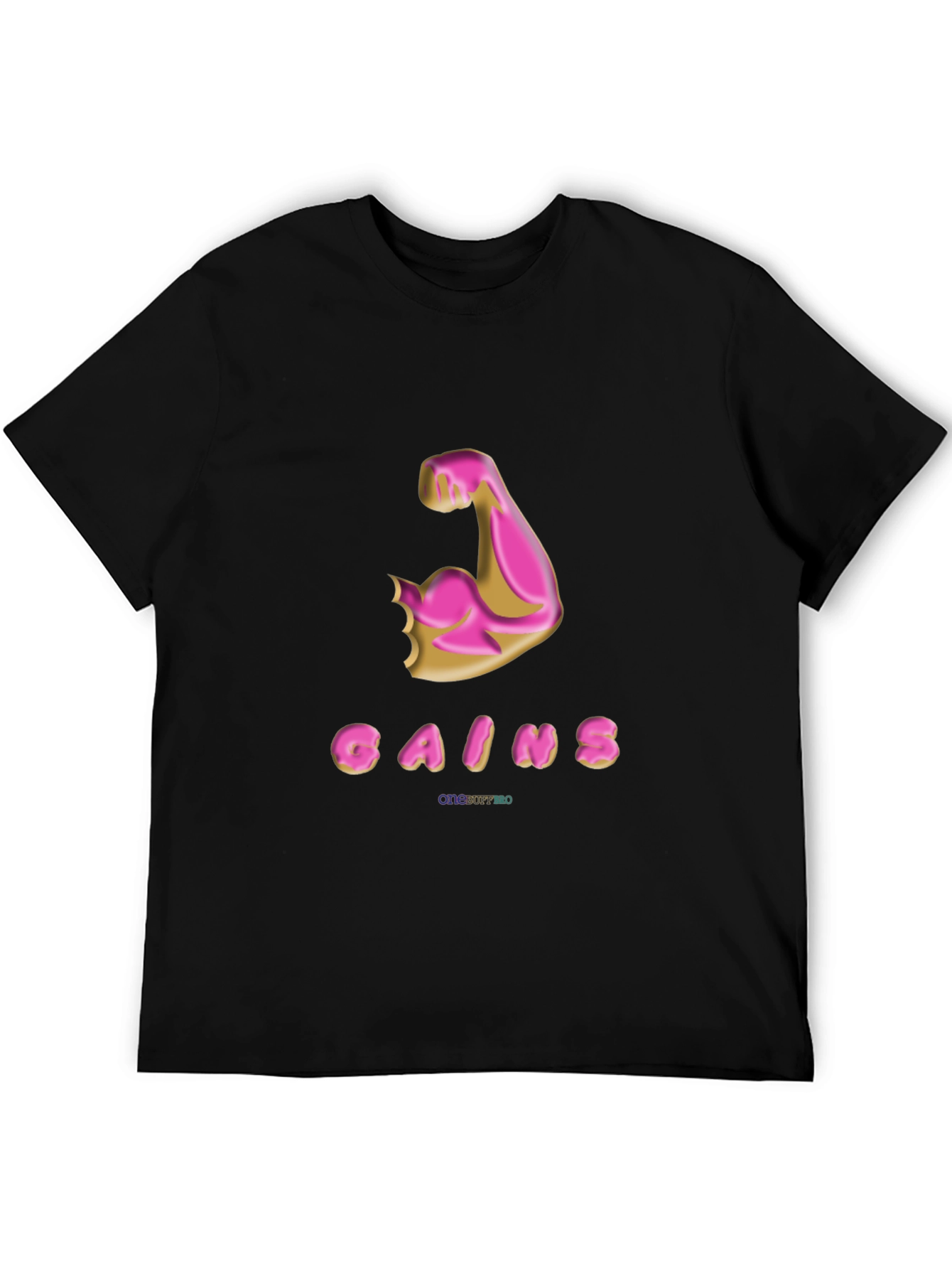 Gains Donut Arm Black T-Shirt