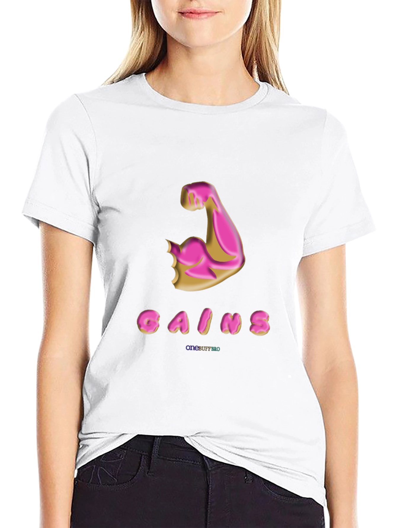 Gains Donut Arm Black T-Shirt