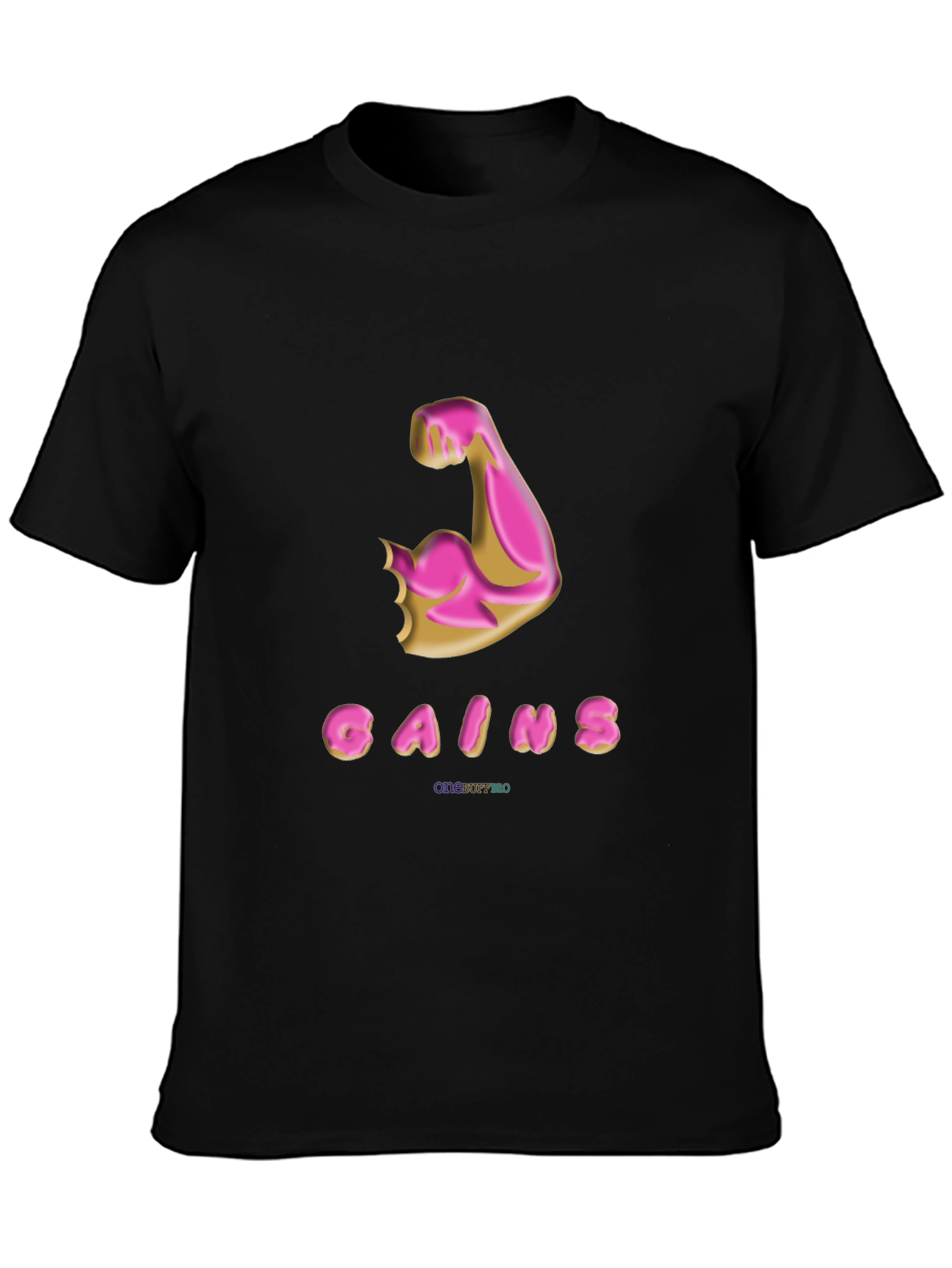 Gains Donut Arm Black T-Shirt