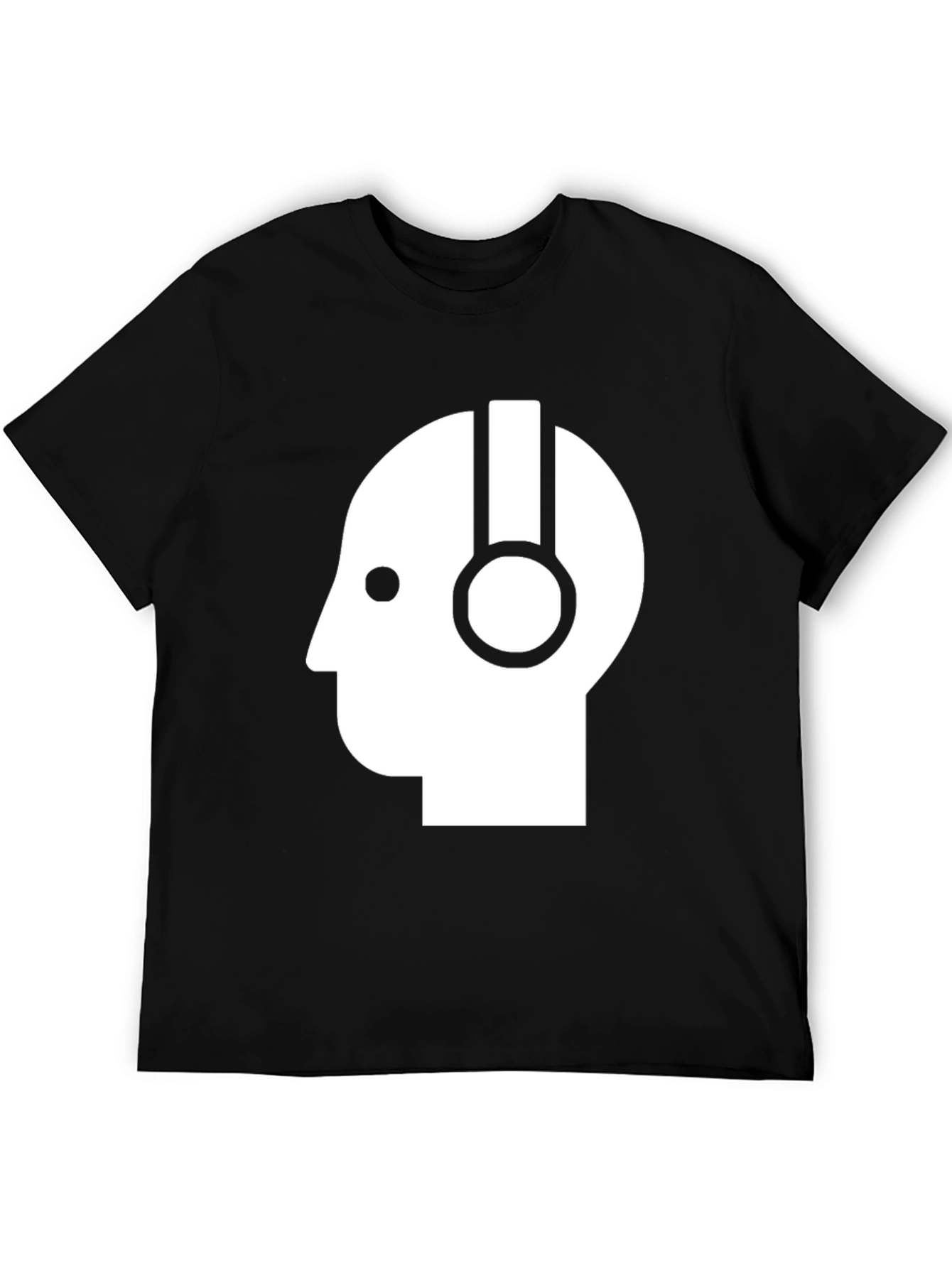 Headphone Head T-Shirt - Modern Minimalist Design