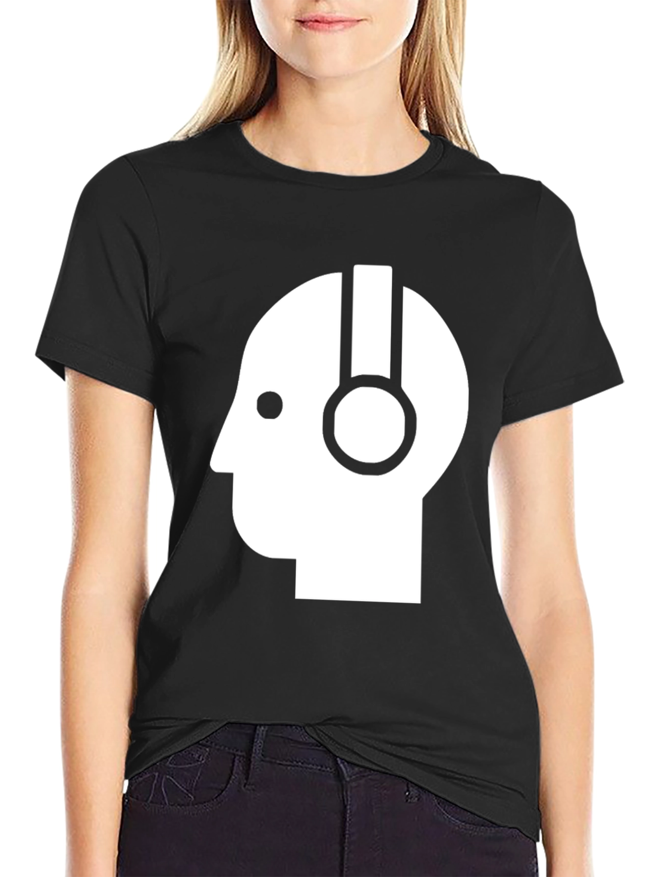 Headphone Head T-Shirt - Modern Minimalist Design