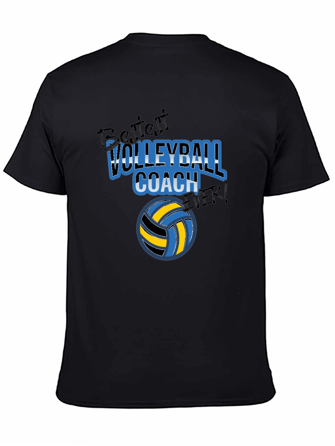 Bestest Volleyball Coach Ever Black T-Shirt