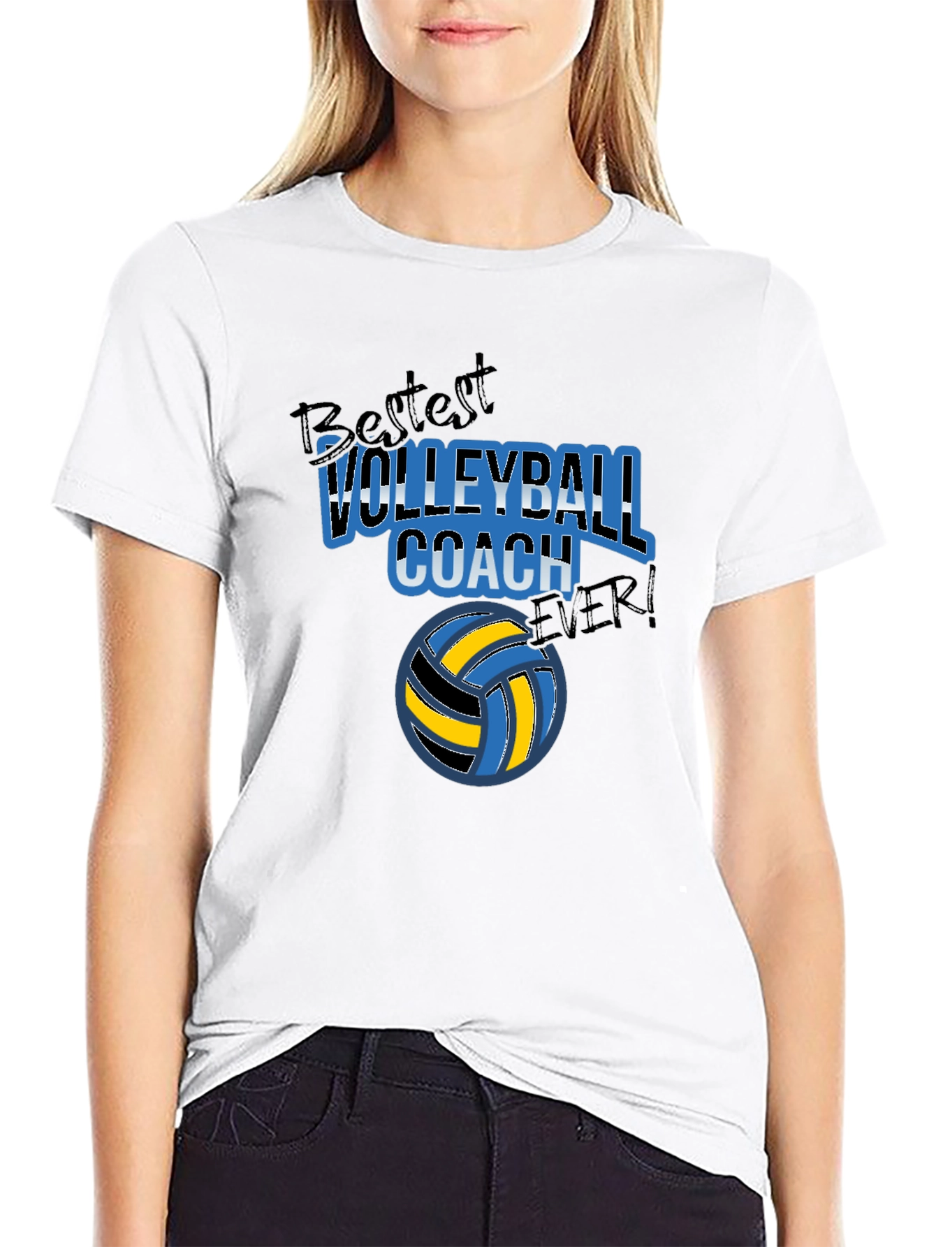 Bestest Volleyball Coach Ever Black T-Shirt