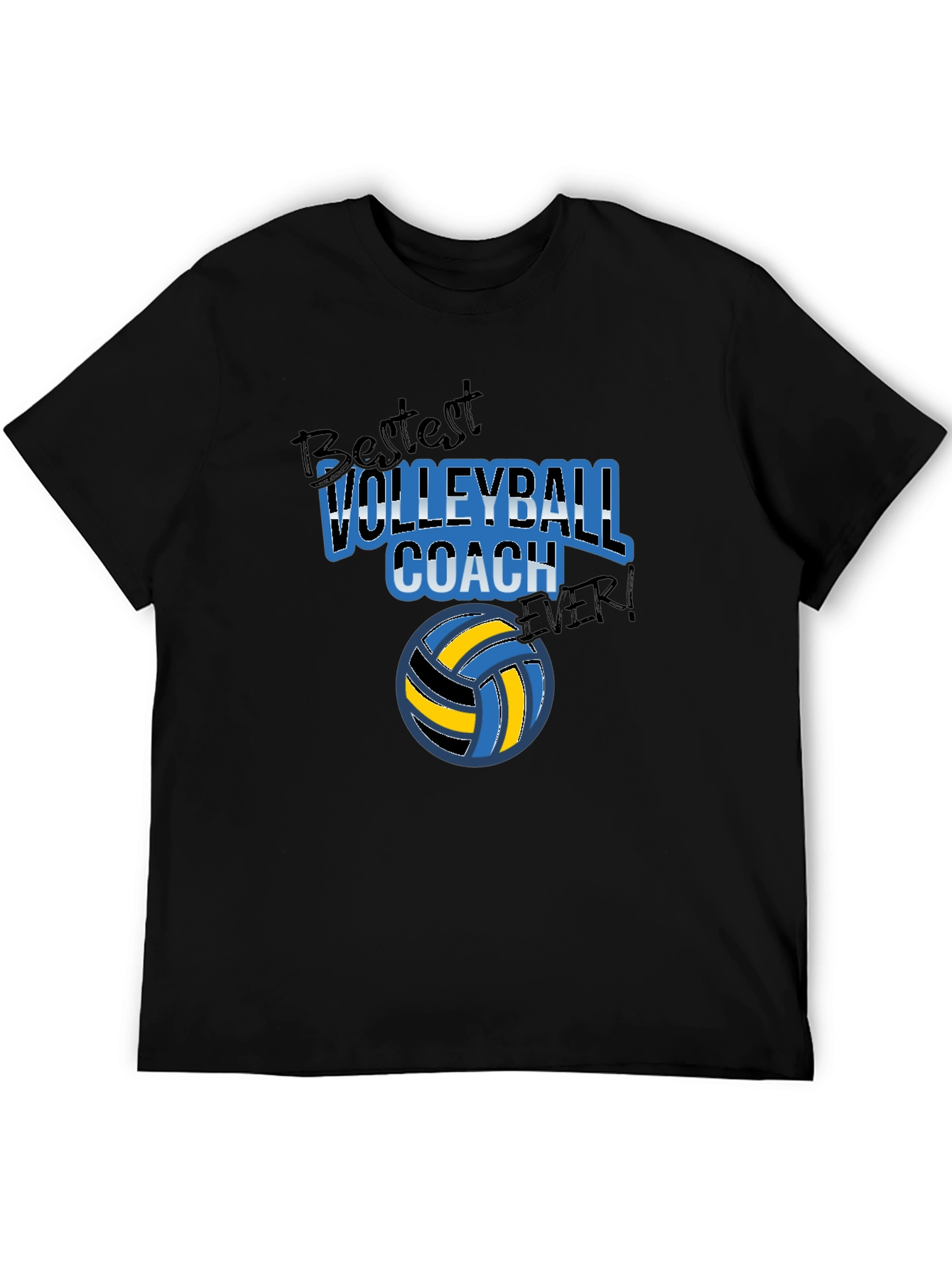 Bestest Volleyball Coach Ever Black T-Shirt