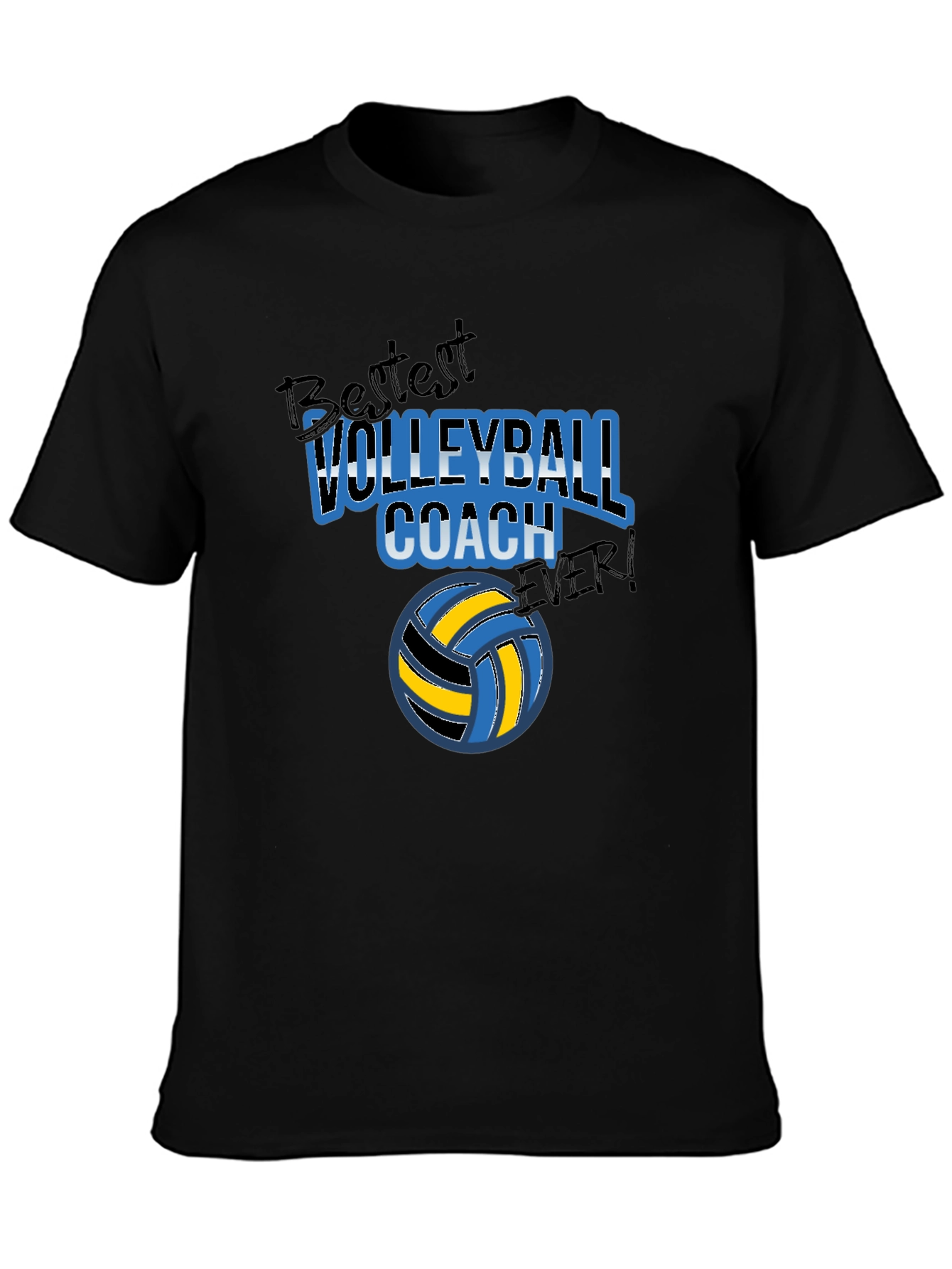 Bestest Volleyball Coach Ever Black T-Shirt