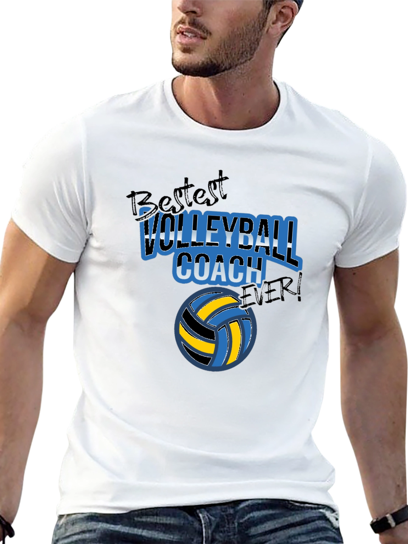 Bestest Volleyball Coach Ever Black T-Shirt