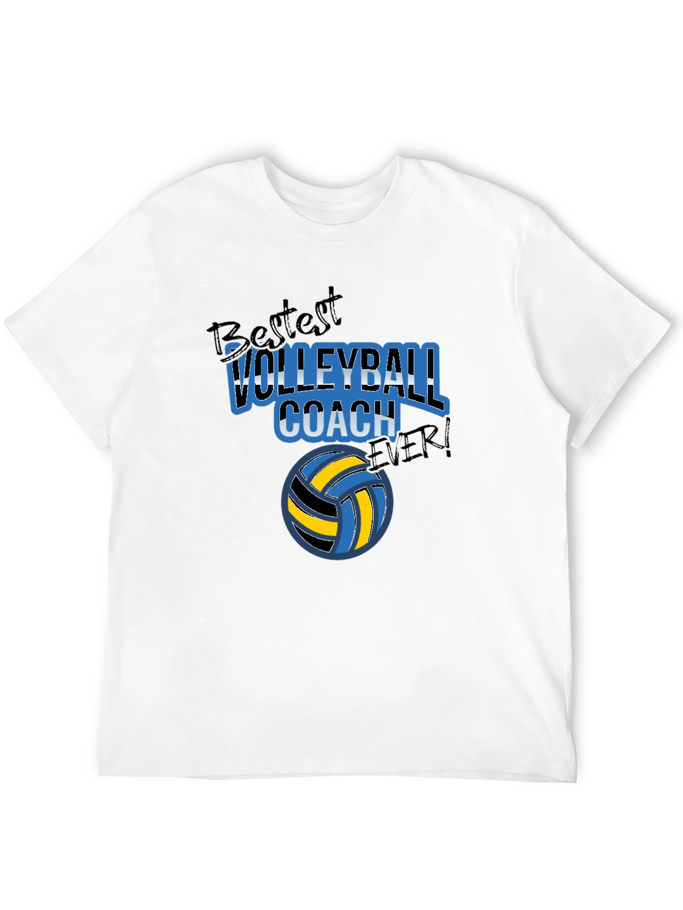 Bestest Volleyball Coach Ever Black T-Shirt