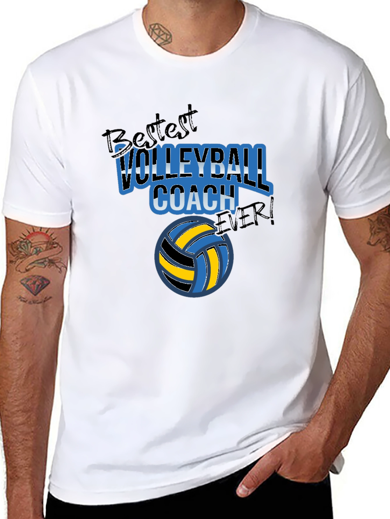 Bestest Volleyball Coach Ever Black T-Shirt