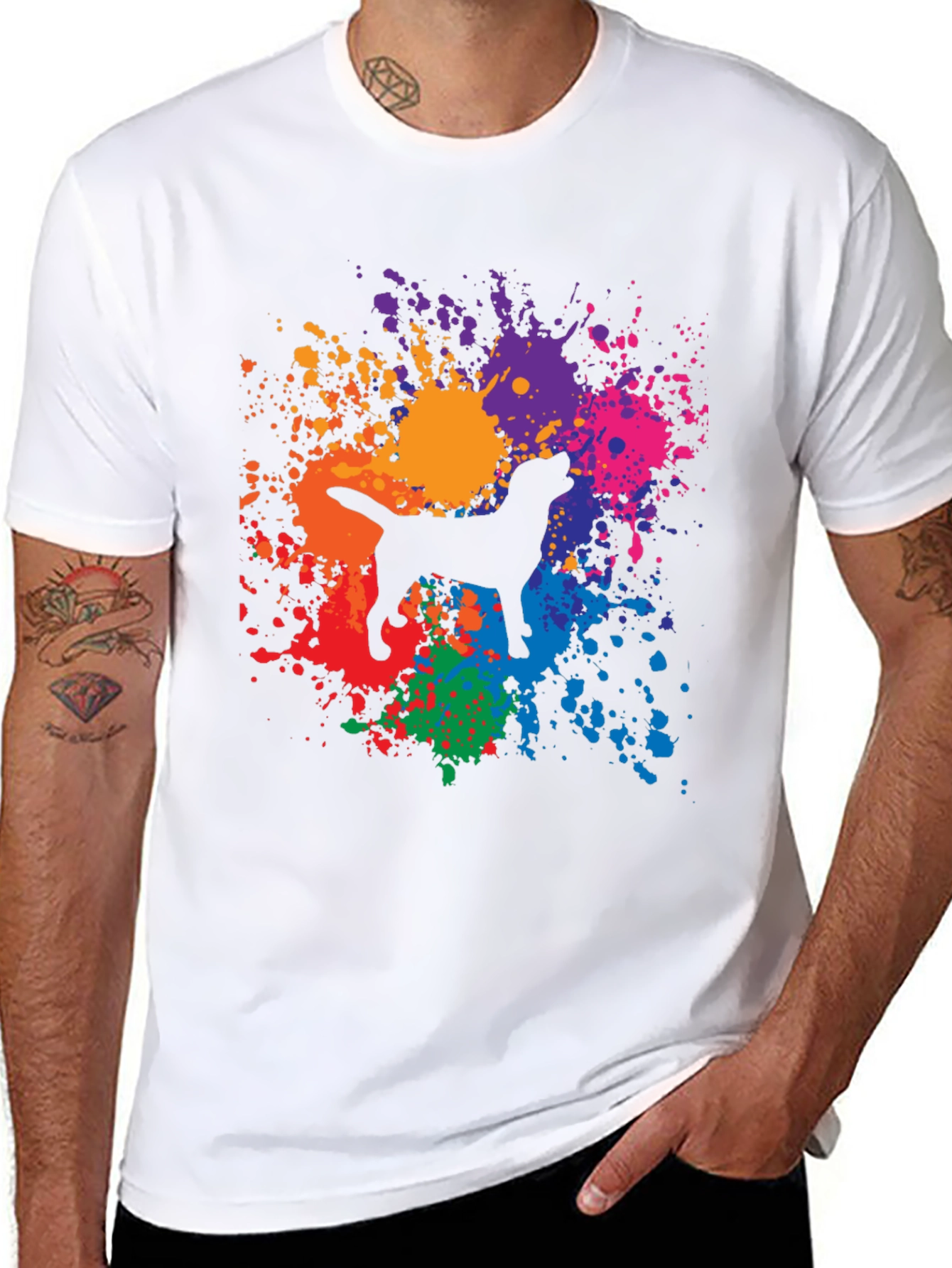 Dog Silhouette Splash Tee