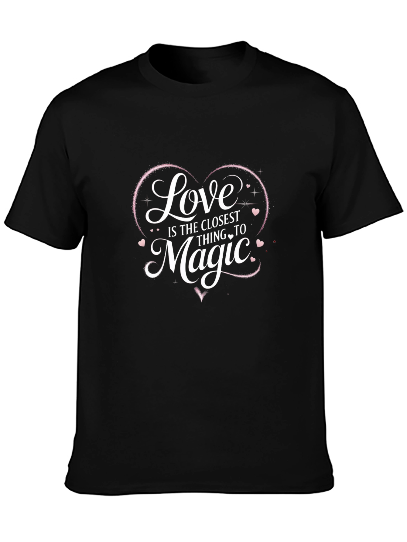 Love is Magic T-Shirt - Black Crew Neck