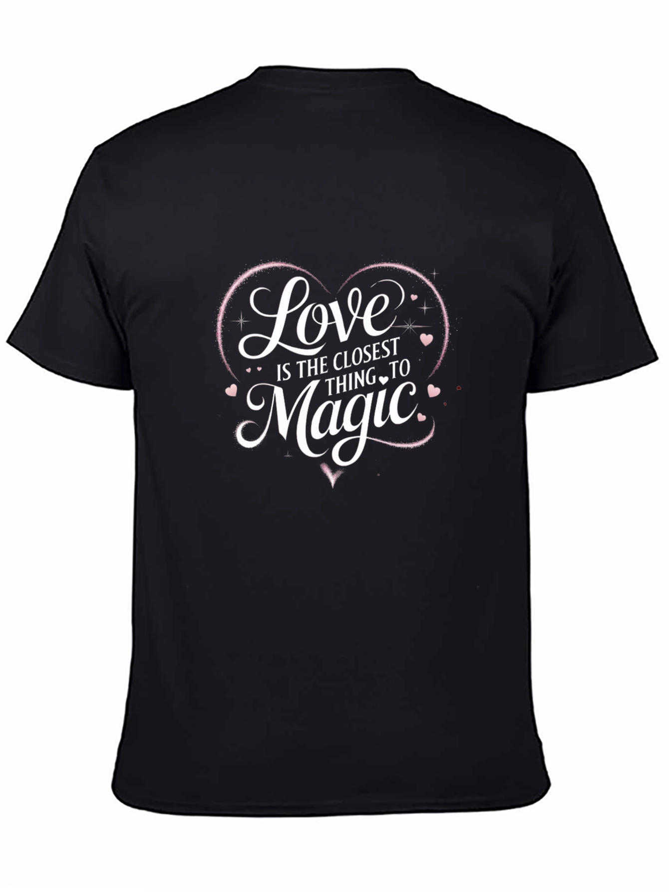 Love is Magic T-Shirt - Black Crew Neck