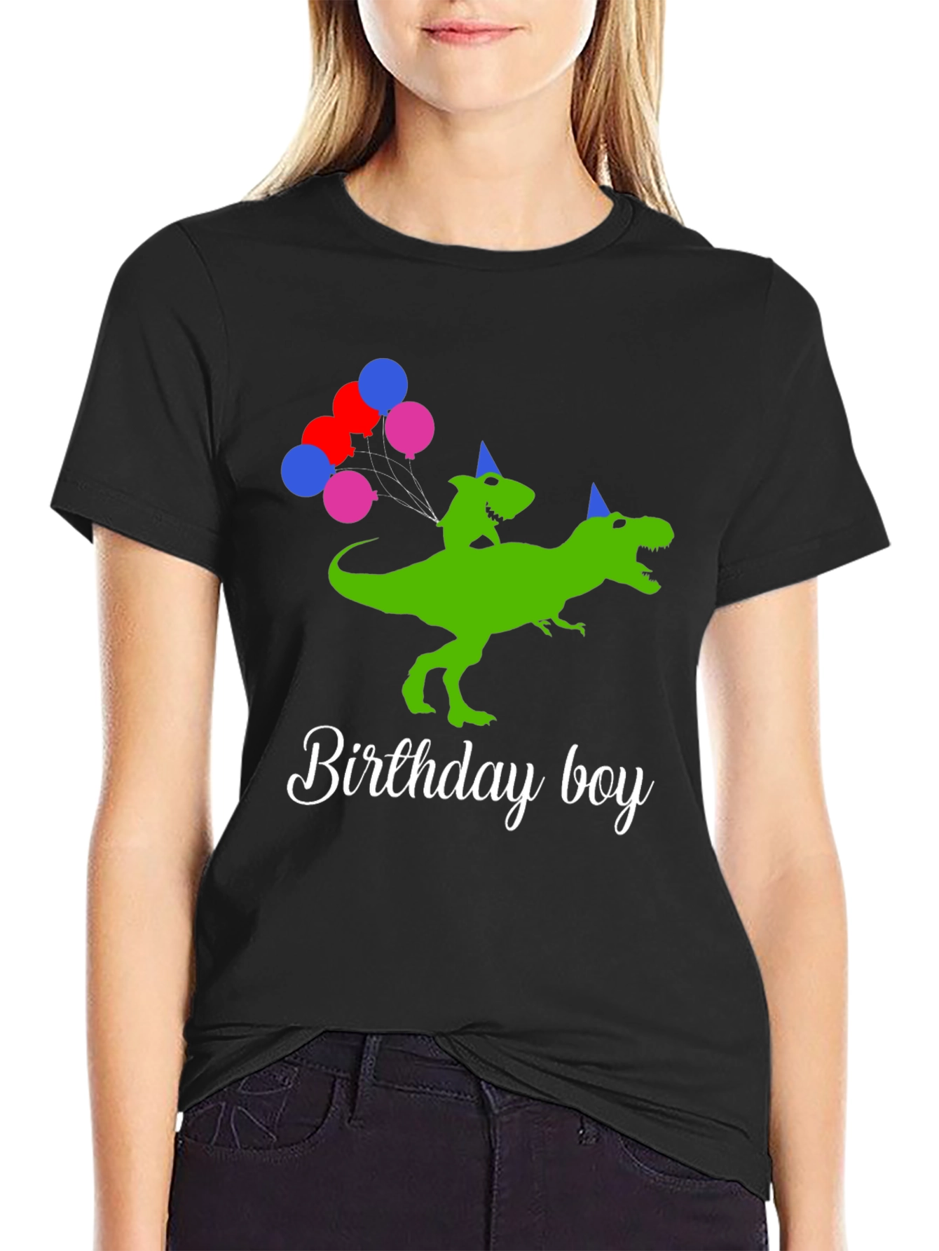 Birthday Boy Dinosaur Graphic T-Shirt