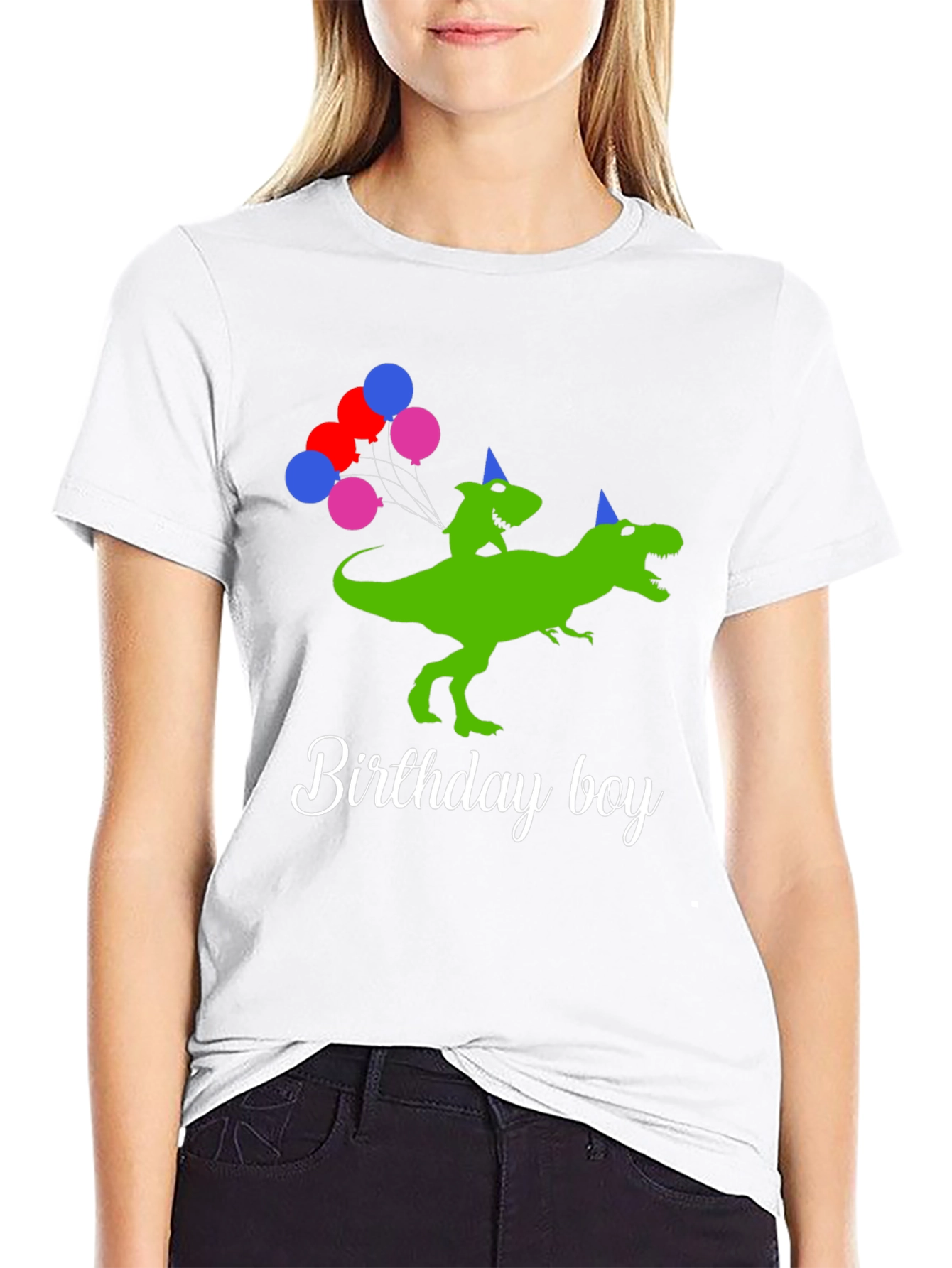Birthday Boy Dinosaur Graphic T-Shirt