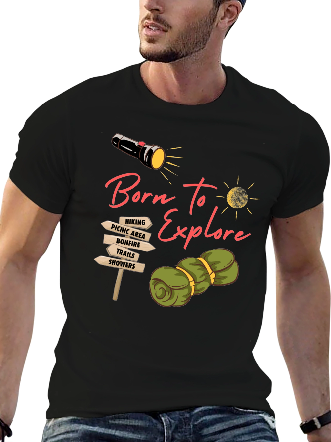 Born To Explore Camping Graphic Tee