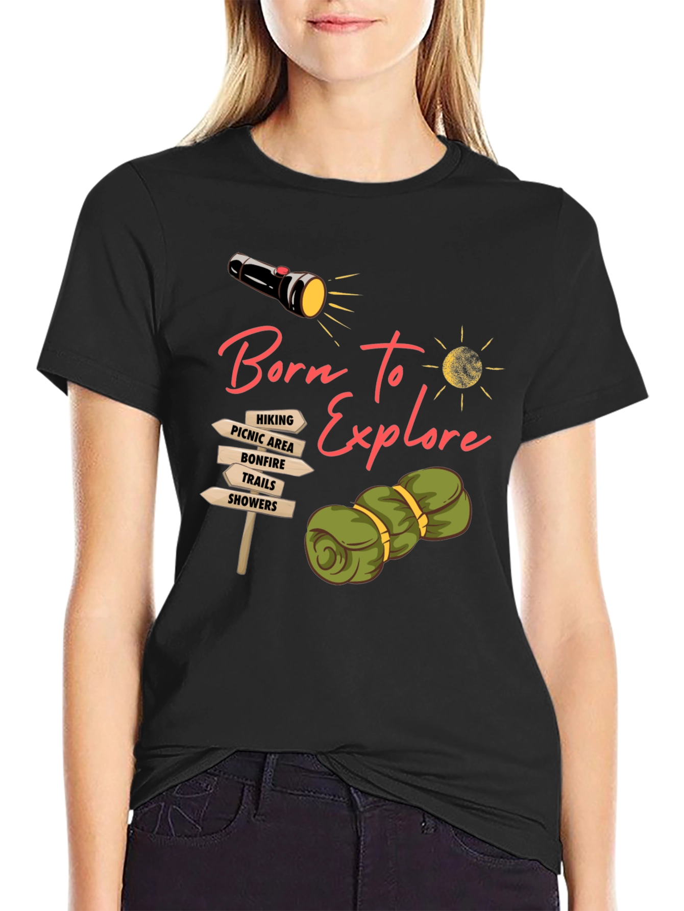 Born To Explore Camping Graphic Tee