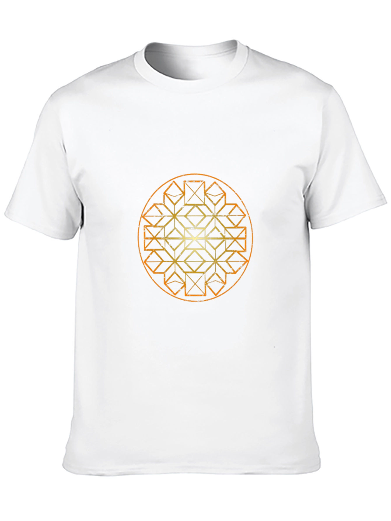 Geometric Mandala Graphic T-Shirt - Black