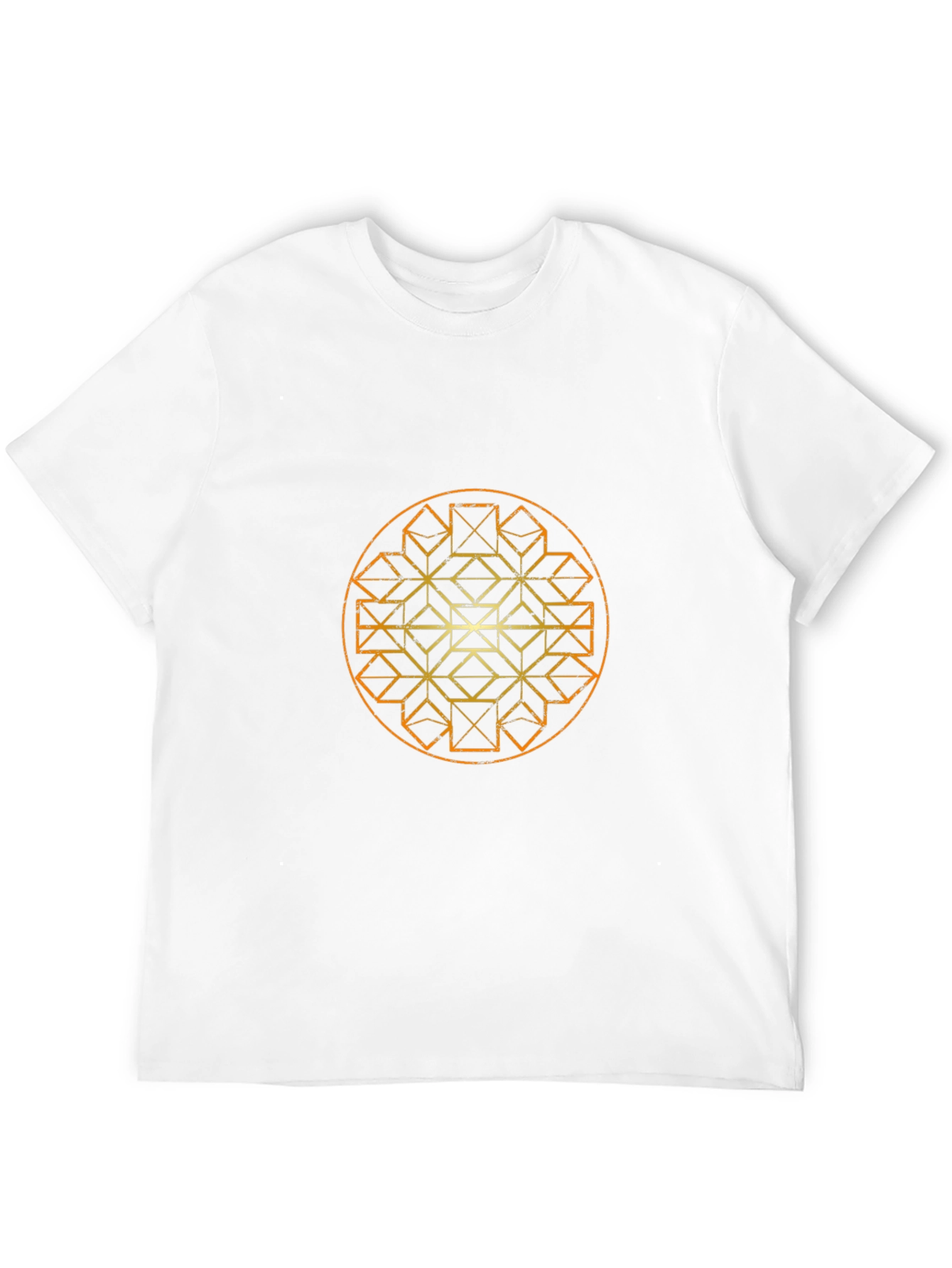 Geometric Mandala Graphic T-Shirt - Black