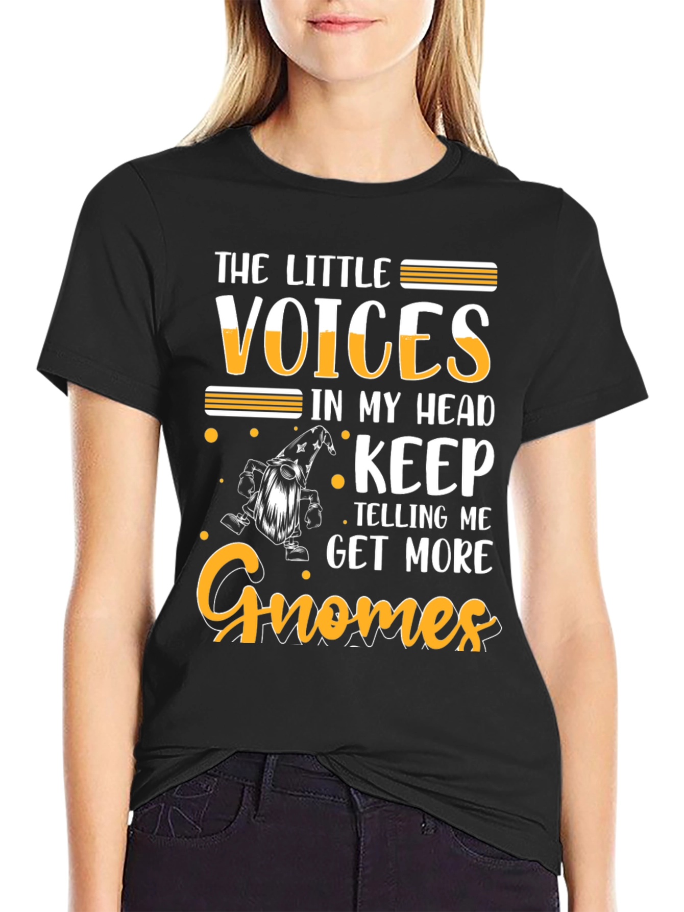 The Little Voices Gnome T-Shirt Funny Graphic Tee