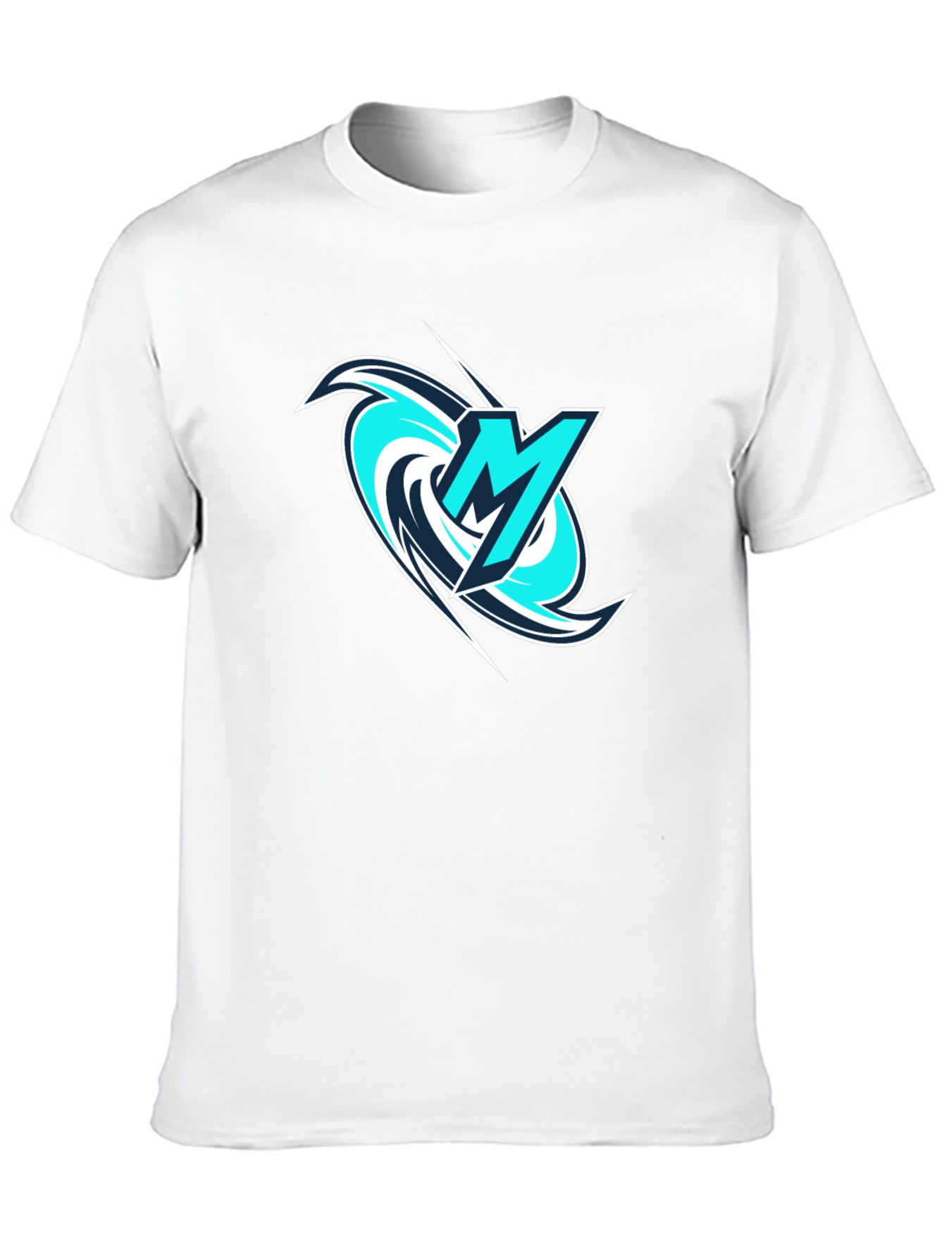 Mens Black Tee with Stylish M Logo