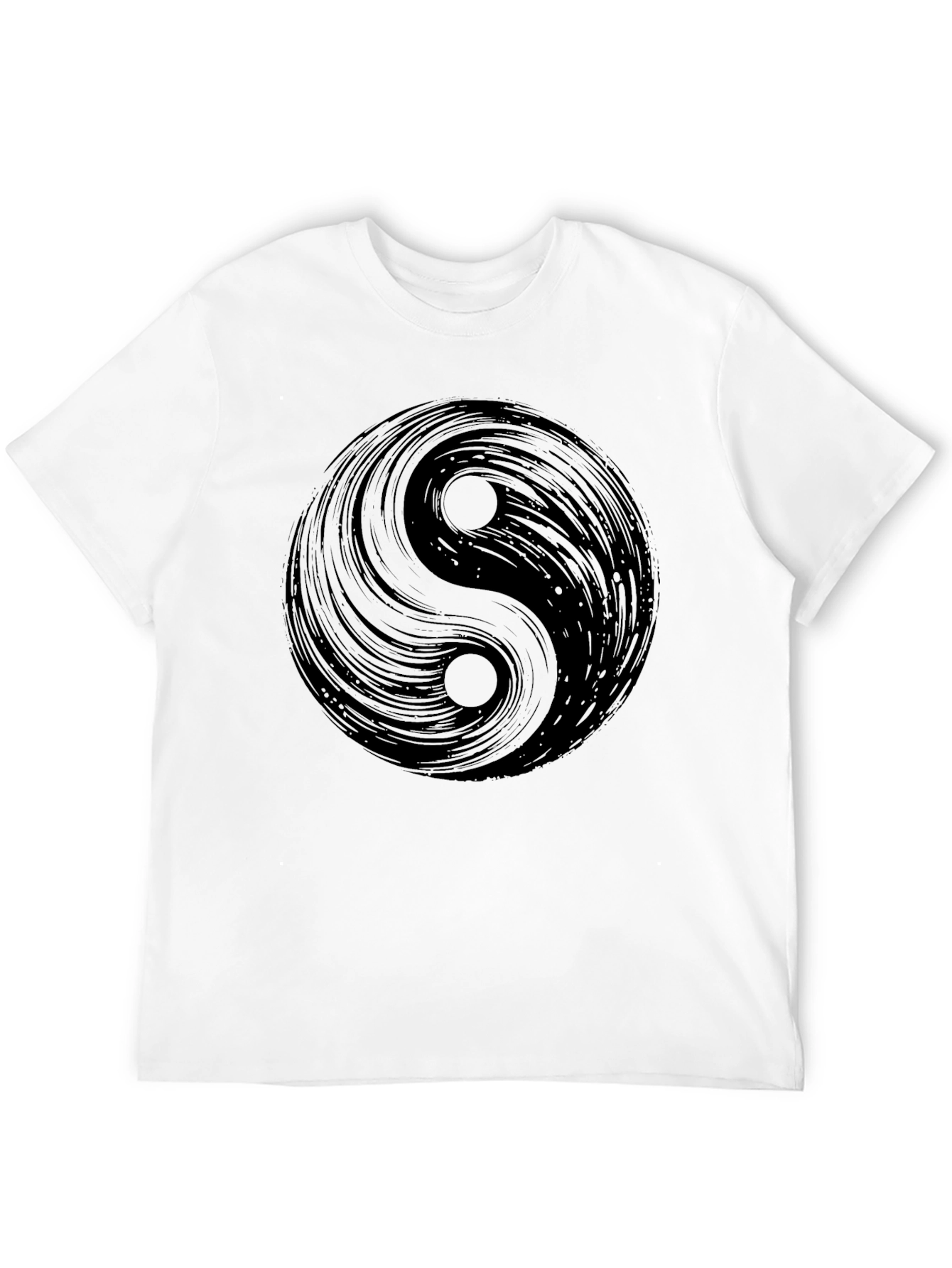 Yin Yang Graphic Tee - Black Cotton Comfort