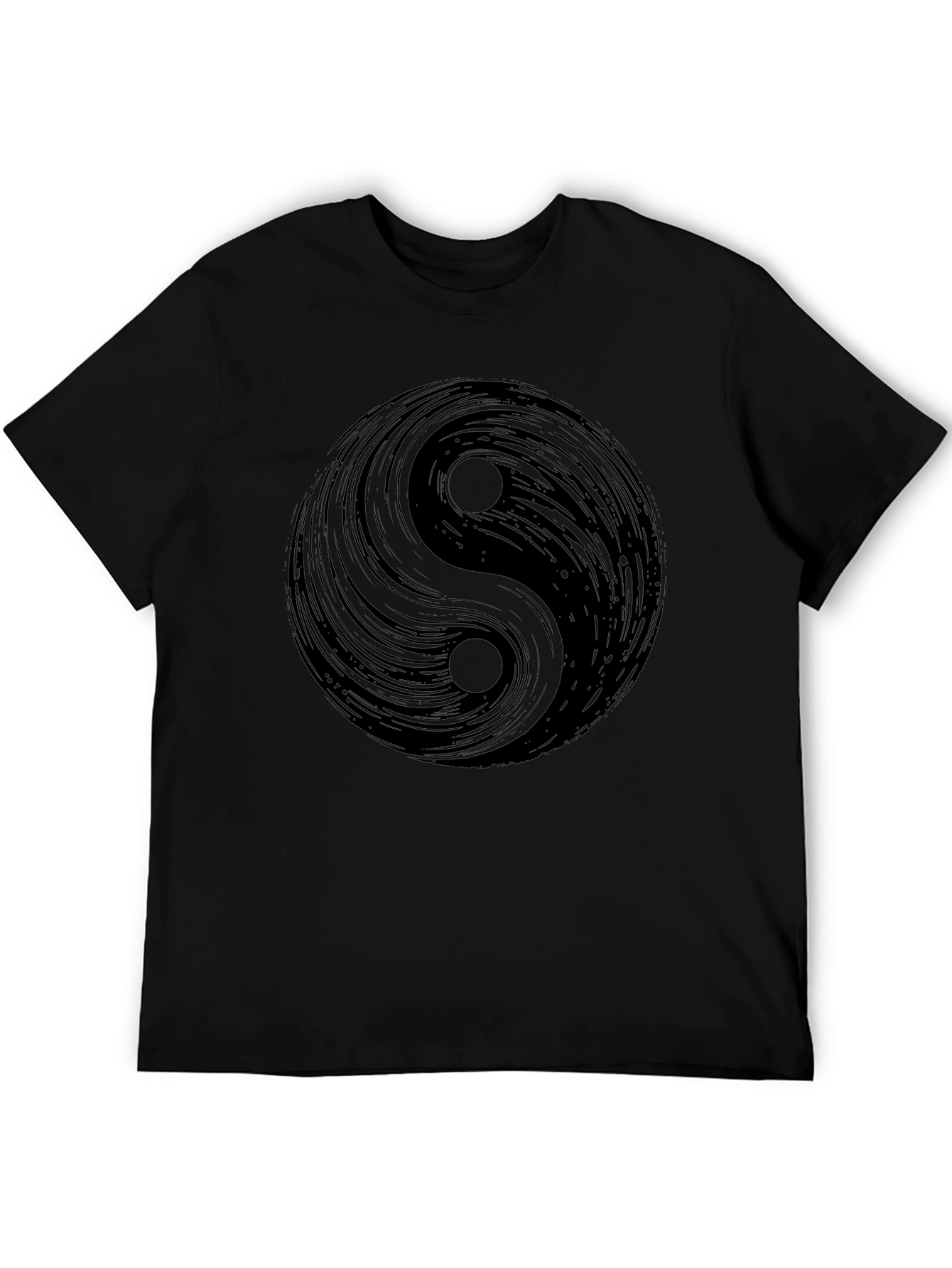 Yin Yang Graphic Tee - Black Cotton Comfort