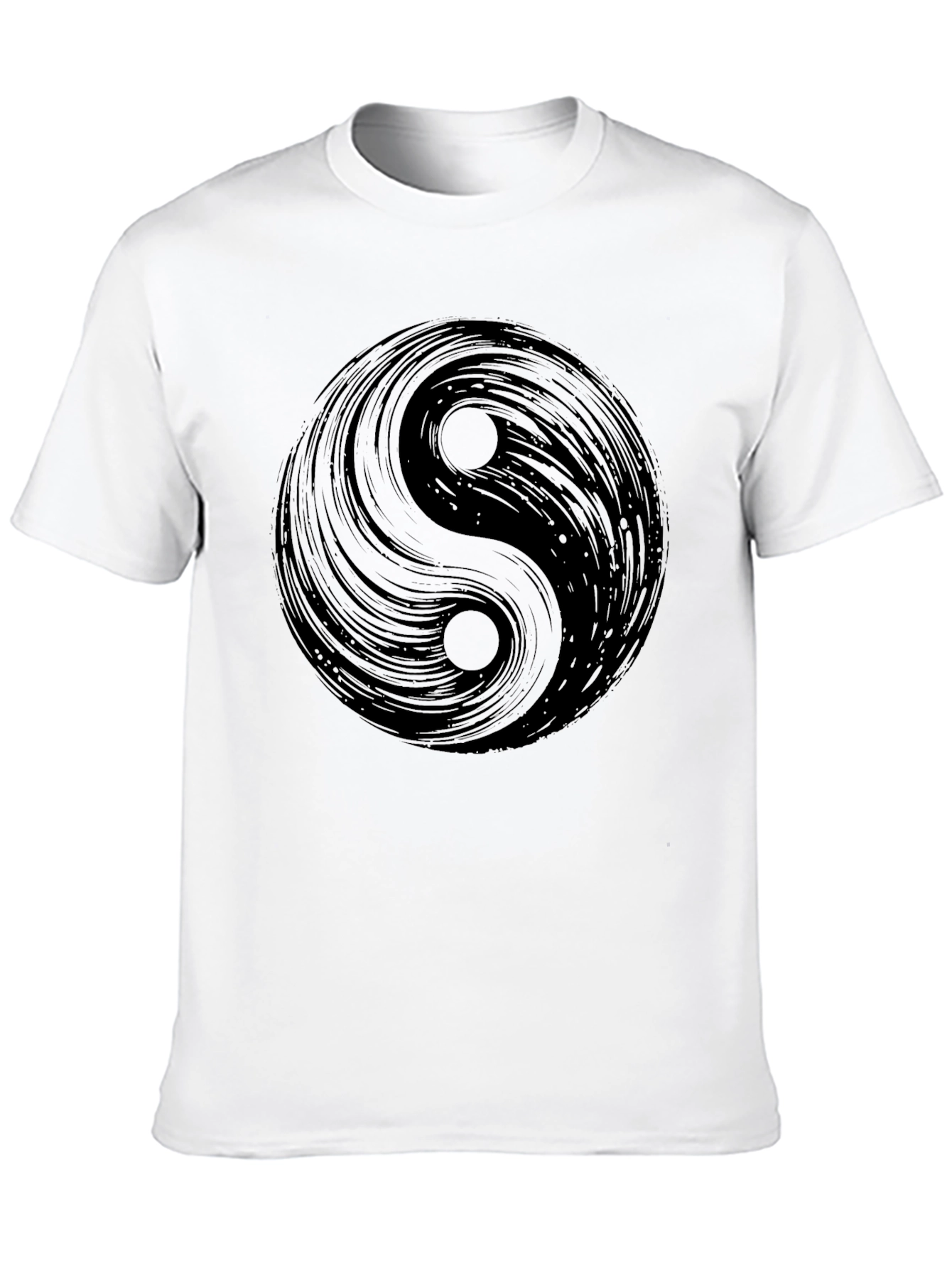 Yin Yang Graphic Tee - Black Cotton Comfort
