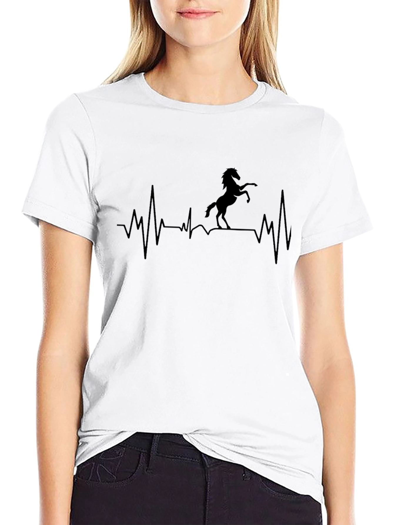 Horse Heartbeat T-Shirt - Equestrian Style