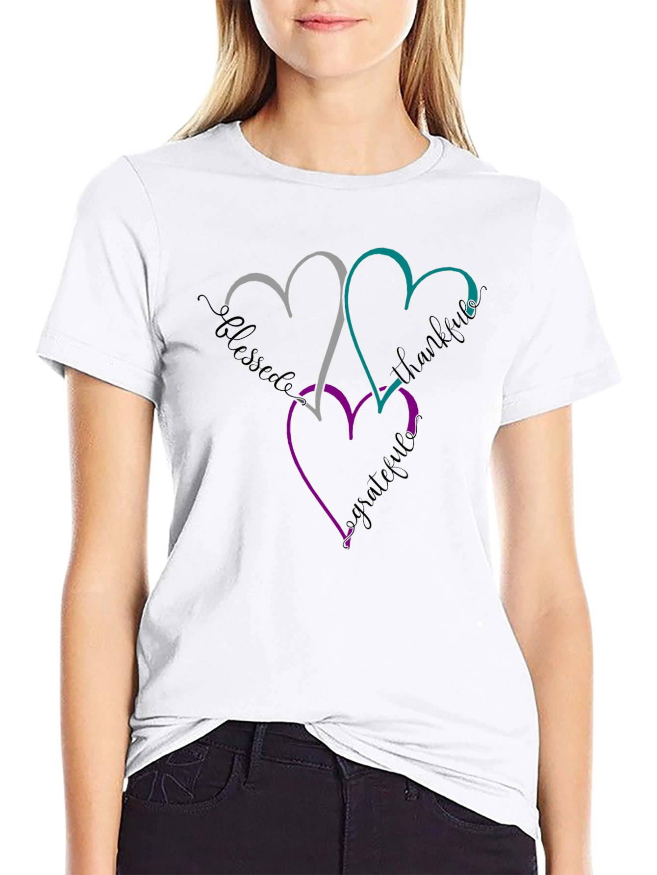 Blessed Thankful Grateful Heart T-Shirt