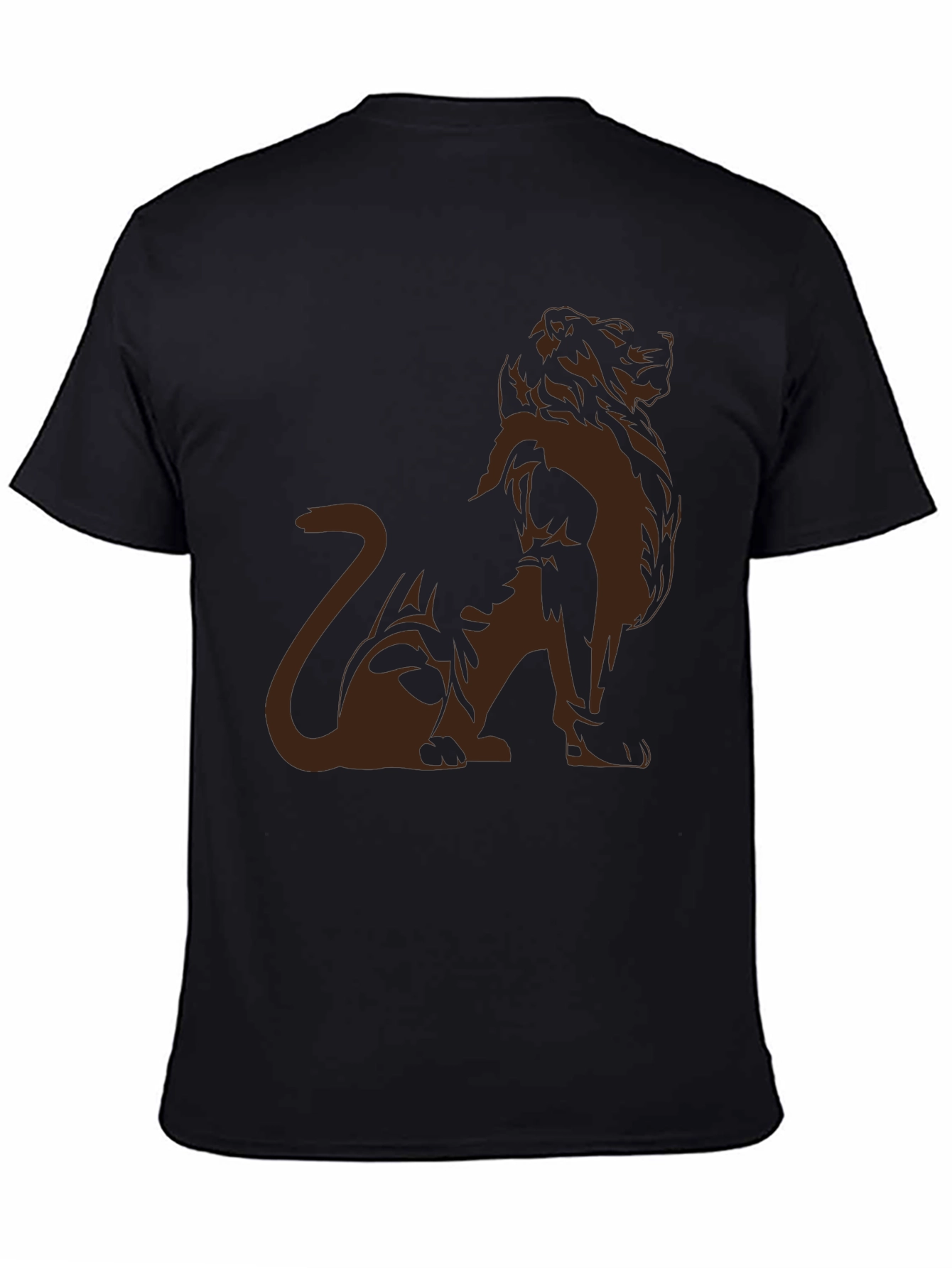 Lion Graphic Tee - Modern Black T-Shirt